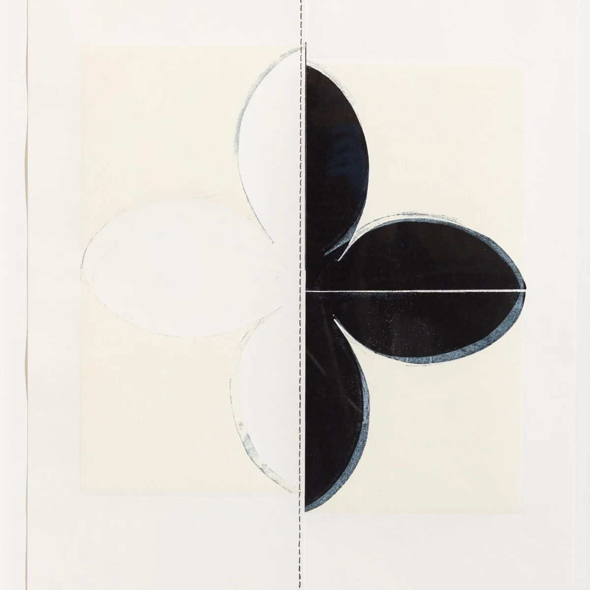 original monoprints in black and white ink on paper by Elise Whittemore for Soapbox Arts Gallery in Burlington, Vermont