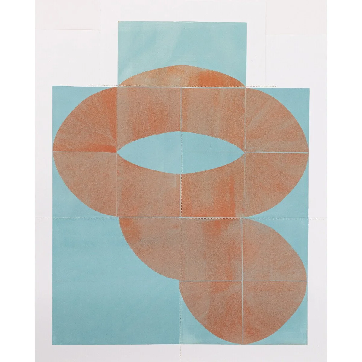 original geometric abstract monoprints with stitching on paper by Elise Whittemore for Soapbox Arts Gallery in Burlington, Vermont
