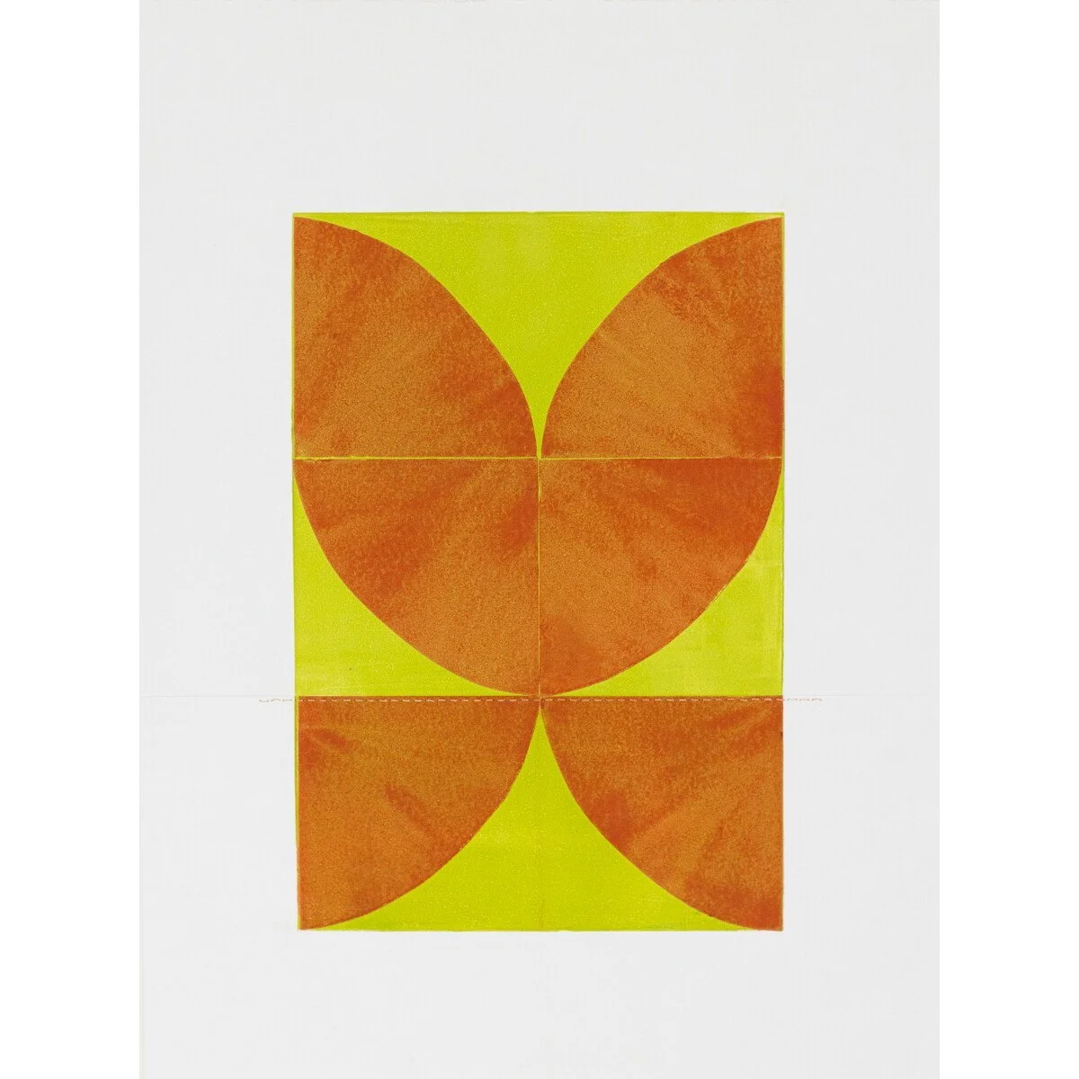 original geometric abstract monoprints with stitching on paper by Elise Whittemore for Soapbox Arts Gallery in Burlington, Vermont