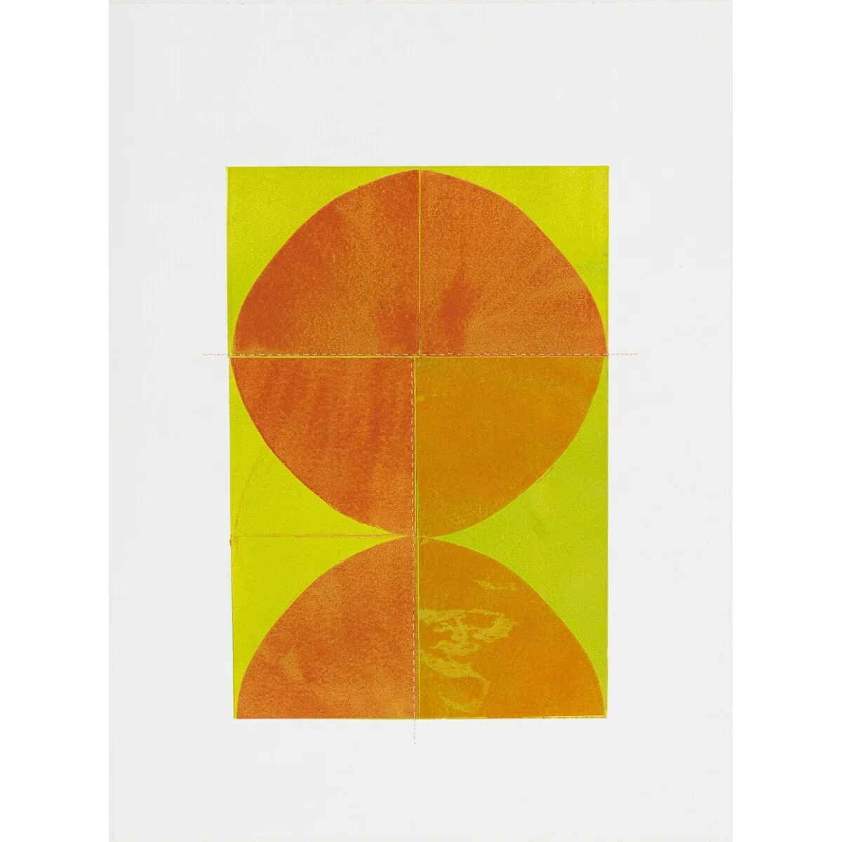 original geometric abstract monoprints with stitching on paper by Elise Whittemore for Soapbox Arts Gallery in Burlington, Vermont