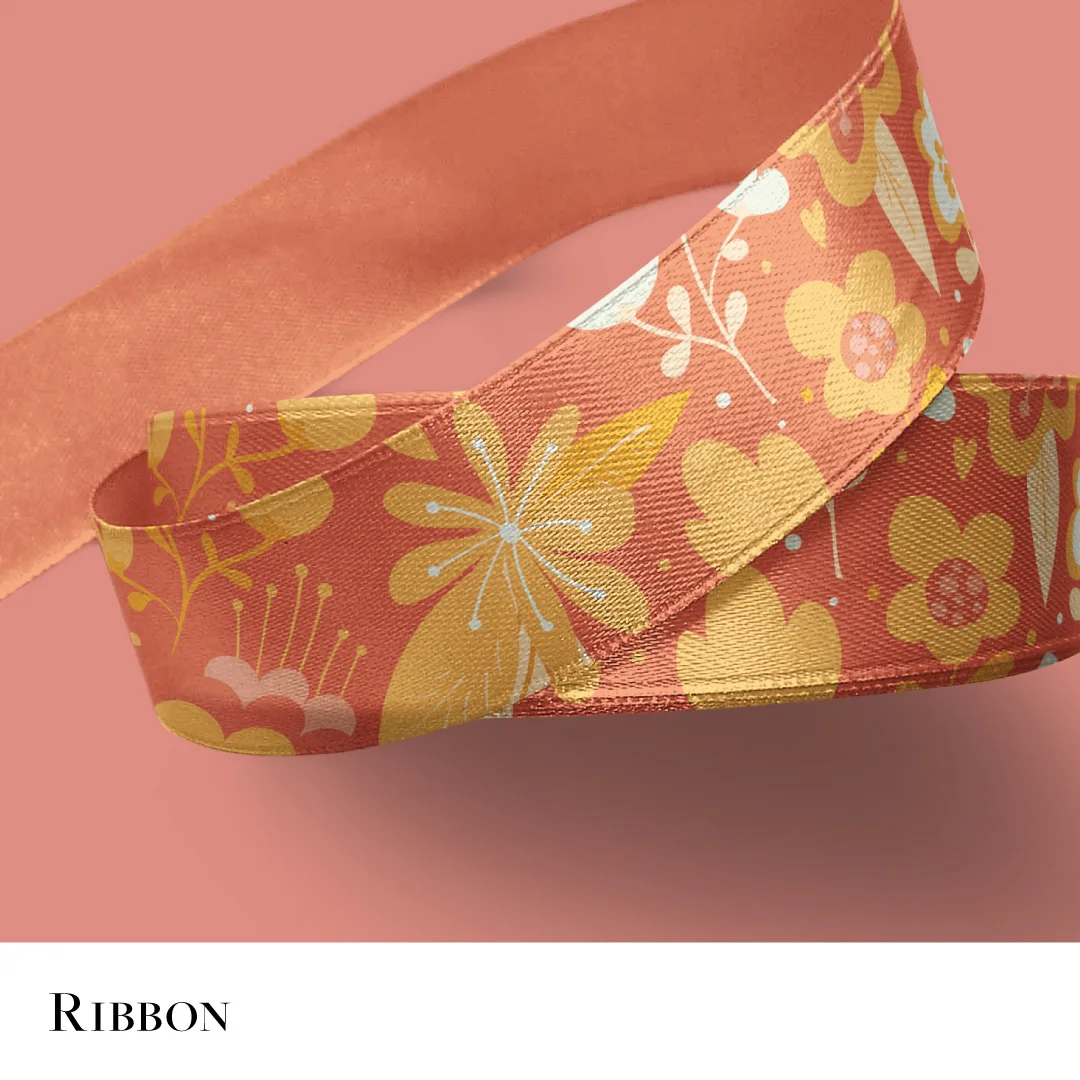 custom designed ribbon for products
