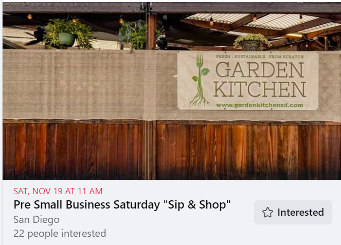 Small Business Sip n' Shop