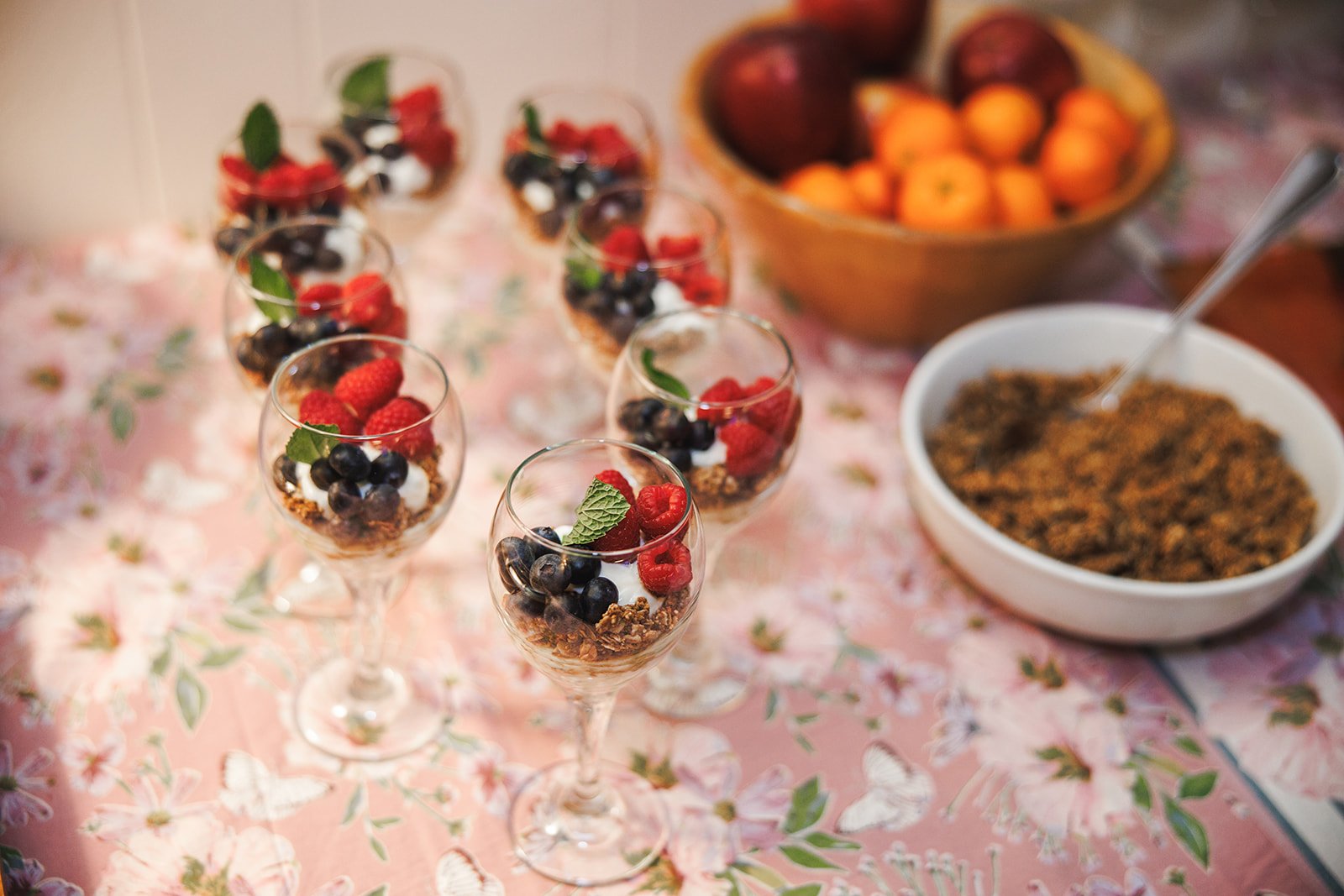 parfait for breakfast at orcas island retreat