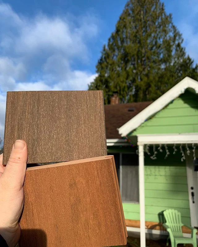 Who knew picking material for a 5&rsquo;x8&rsquo; porch with one step would be so hard? We just want decking that matches the house and doesn&rsquo;t gouge our pocketbook... #homeownerproblems #fixerupper #renovations #diydecking