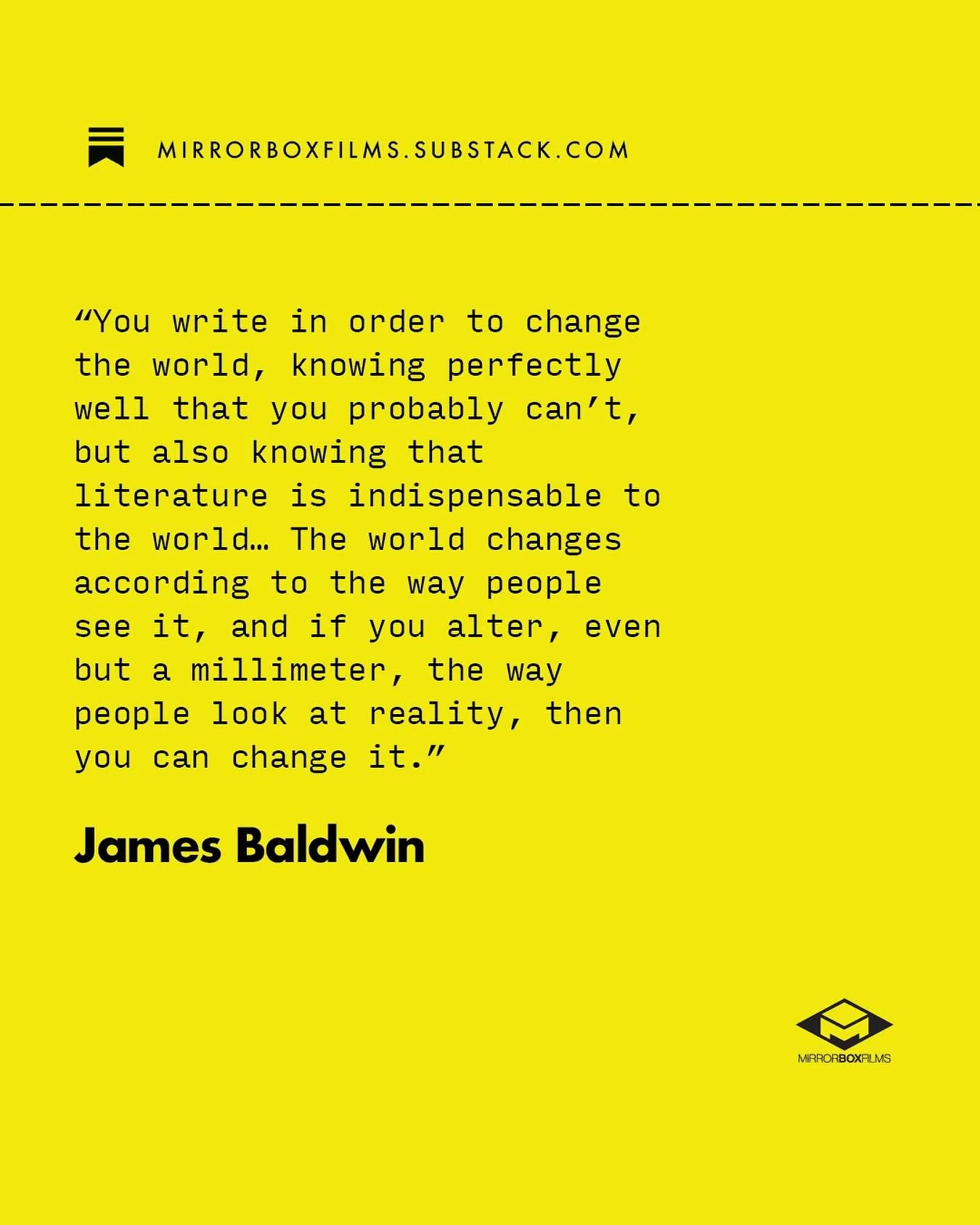 Storytelling has a unique way of changing the way people see the world. You might feel unseen at the moment but even the smallest shift can make a massive difference. 

#mirrorboxfilms
#screenwriting 
#indiefilm 
#UnapologeticallyYou
#StoryTellingMat