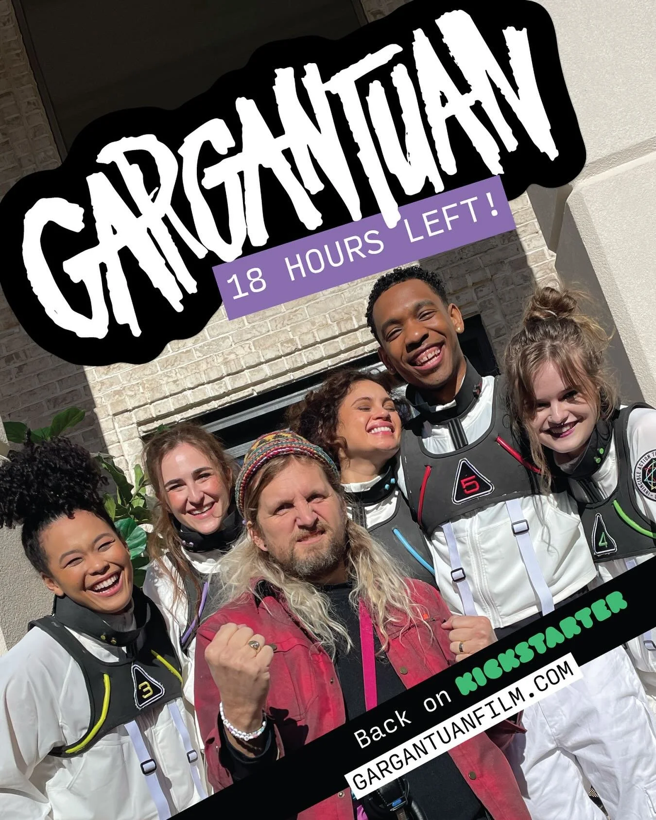 Friends! Family! Fellow Filmmakers! 

Want to join the 160+ members of the creative community who have helped bring our practical FX, indie sci-fi epic, GARGANTUAN, to life? 

Everyone who gives just $10 or more gets their name in the credits and pla