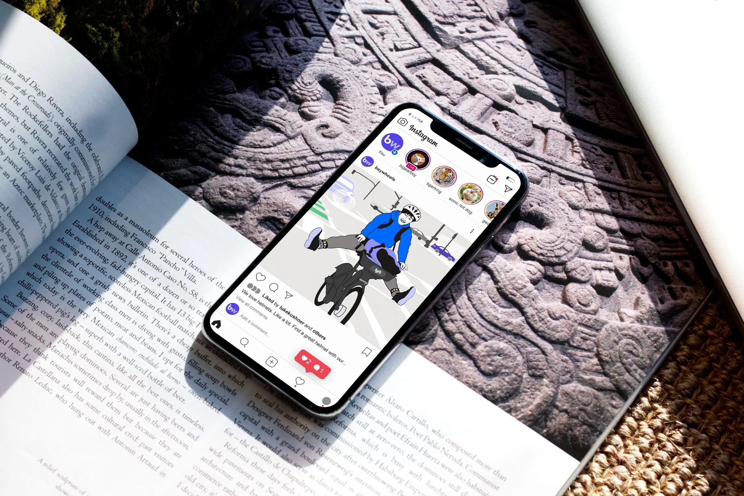 Helmet Partnership Instagram Post