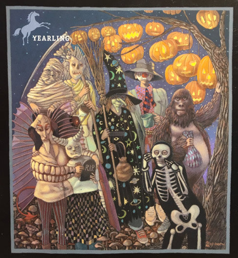 Art by Leo and Diane Dillon, channeling Hieronymus Bosch.