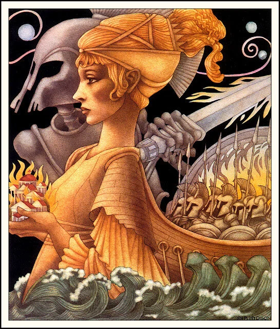 Cover art by Leo and Diane Dillon for the novel “A Fair Wind for Troy,” by Doris Gates. I haven’t read the book.