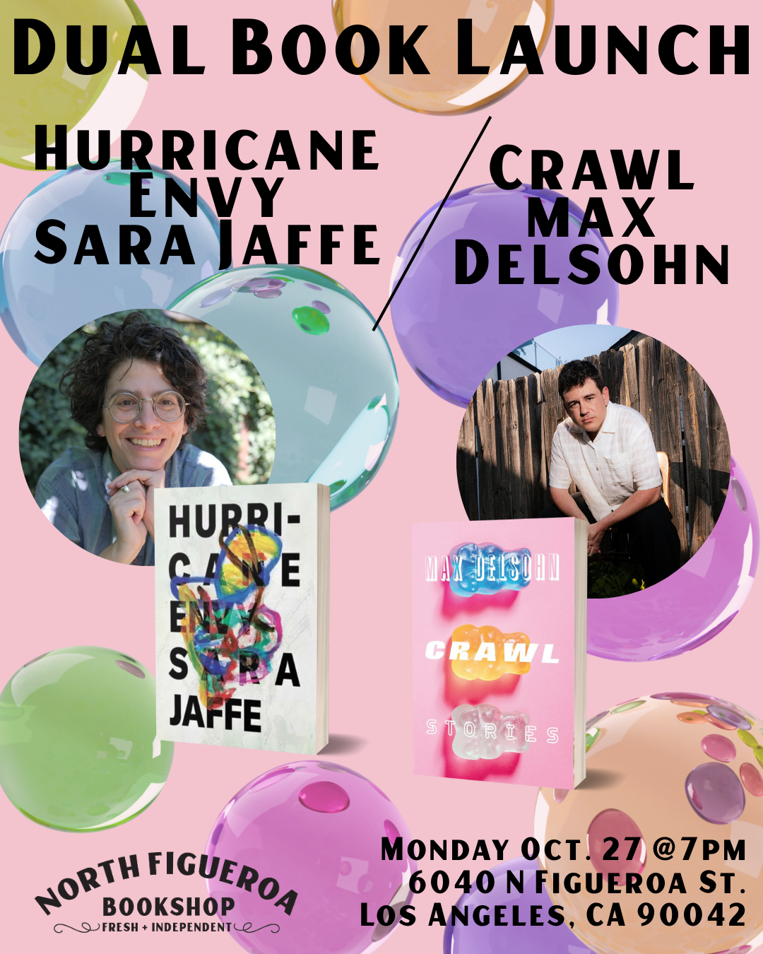 Los Angeles, CA: Dual Book Launch for Max Delsohn and Sara Jaffe 