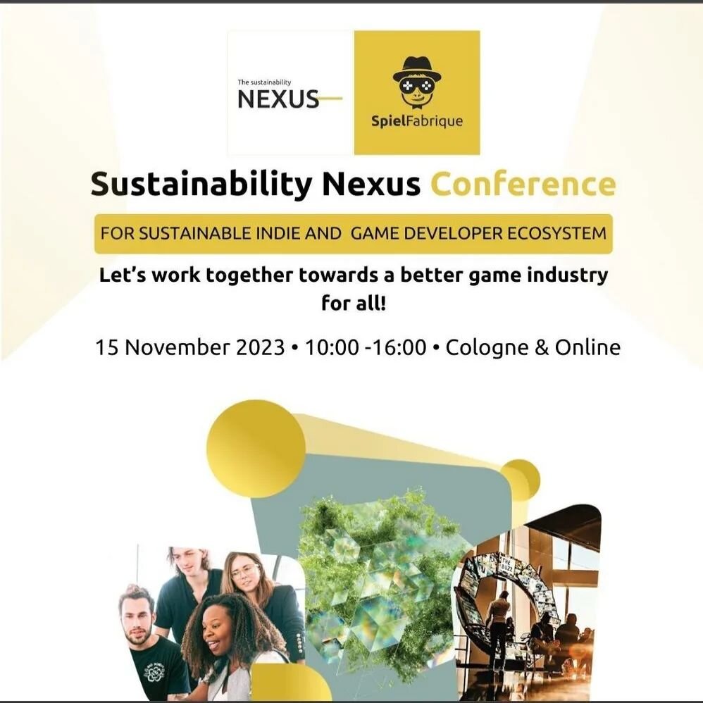 This #GameDevelopers #sustainability event put on by @SpielFabrique is on this Wednesday, with a remote (free!) attendance option, great schedule/speakers looking at the efforts working towards sustainability in the #games industry, considering the #