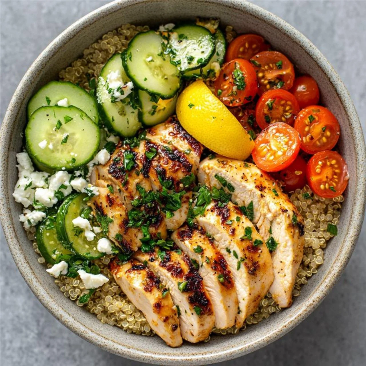 🥗✨ Clean Start Lemon Herb Chicken Bowls
