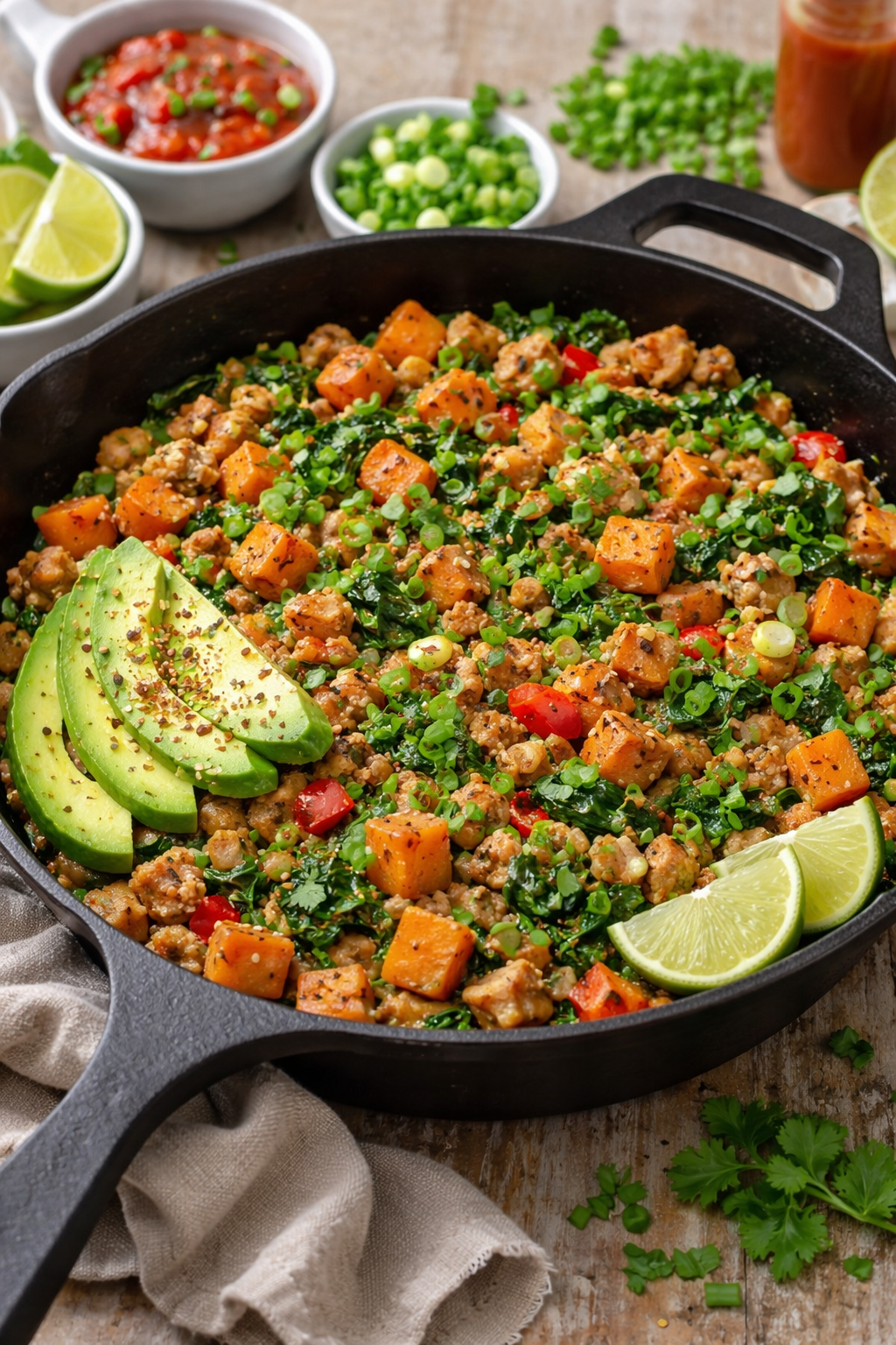 Sweet Potato Turkey Skillet 🔥🍠