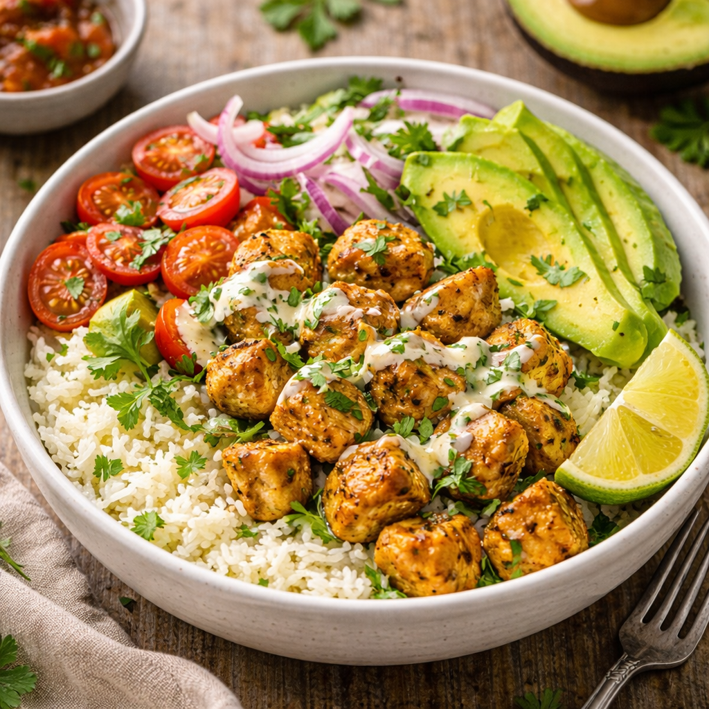 Cilantro Lime Chicken Taco Bowls 🌮🍋