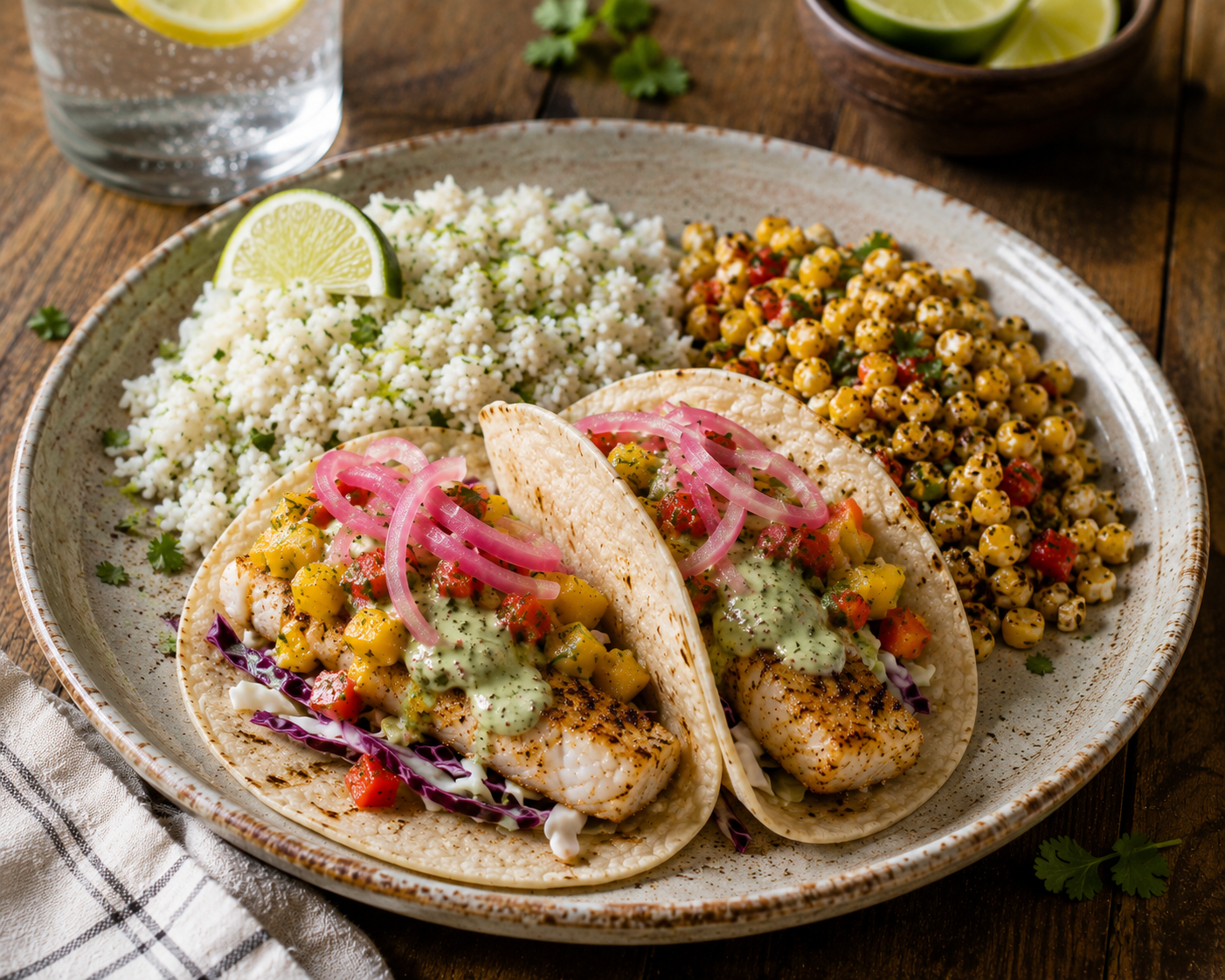 Baja Mango Fish Tacos