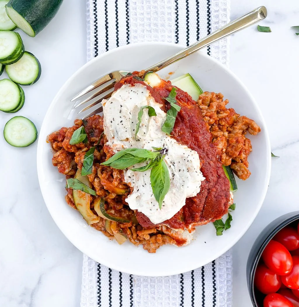 ZUCCHINI BEEF LASAGNA