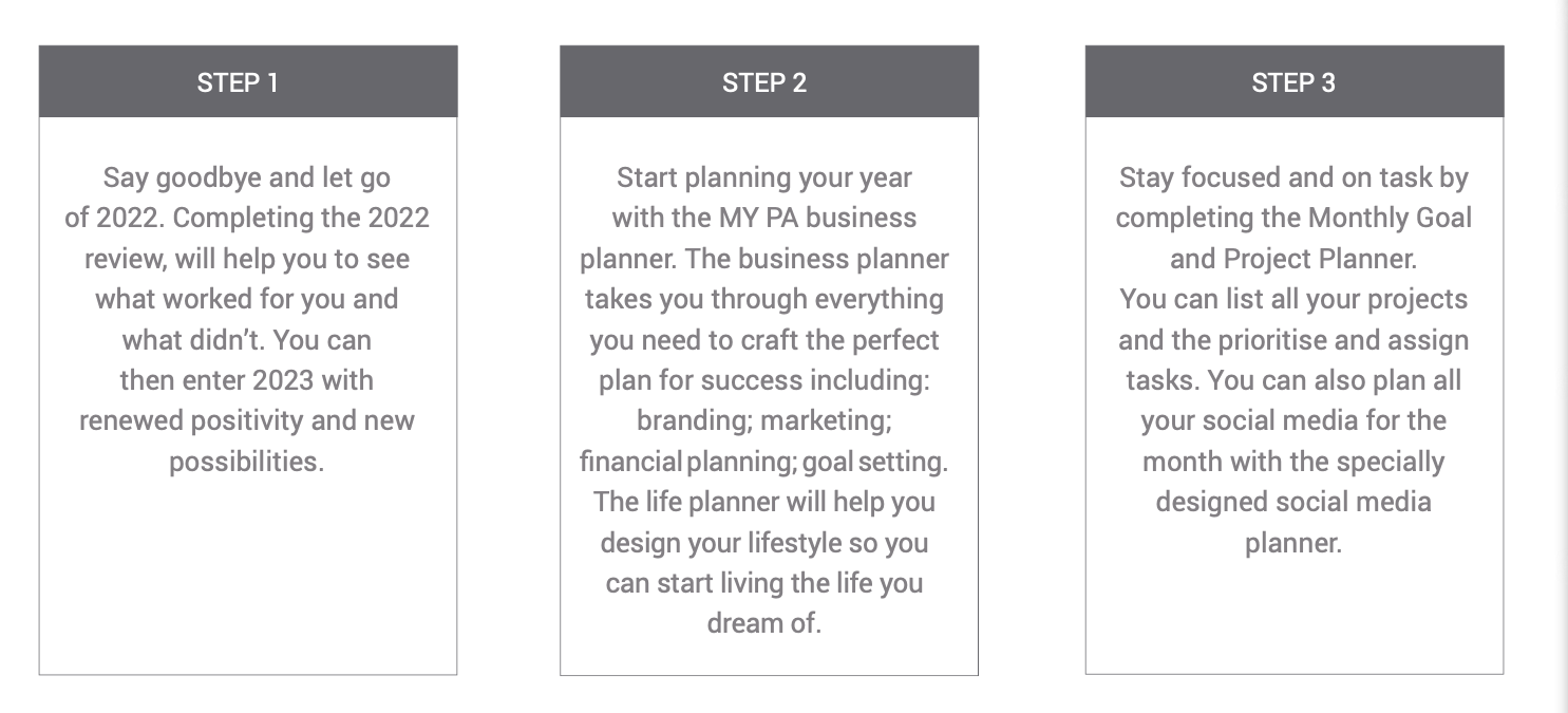 2023 Business planner, Productivity Planner and Goal Setting Journal