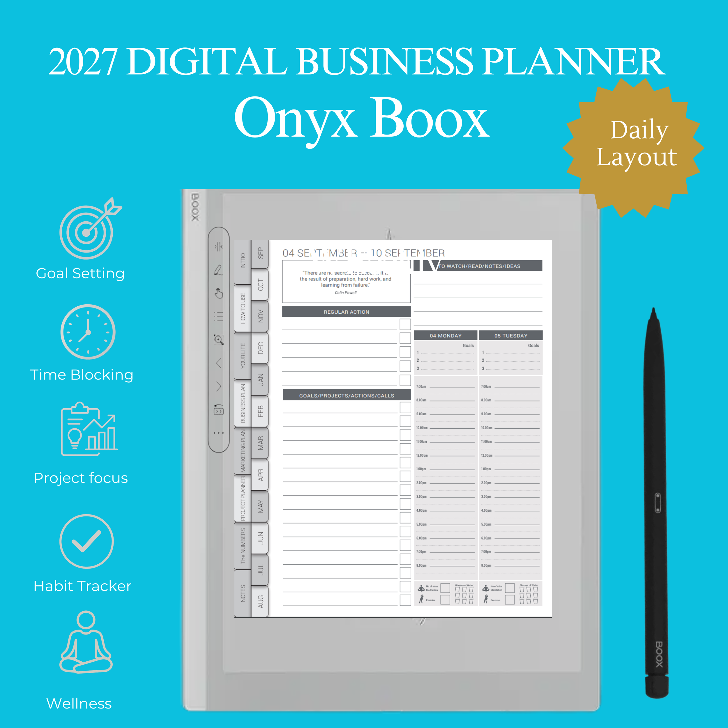 2027 Digital Business Planner for Onyx Boox -daily layout .png