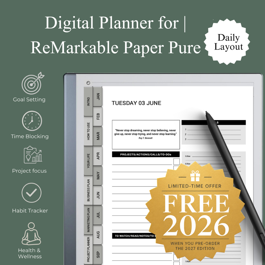 Digital Planner for  ReMarkable Paper Pure - daily.png