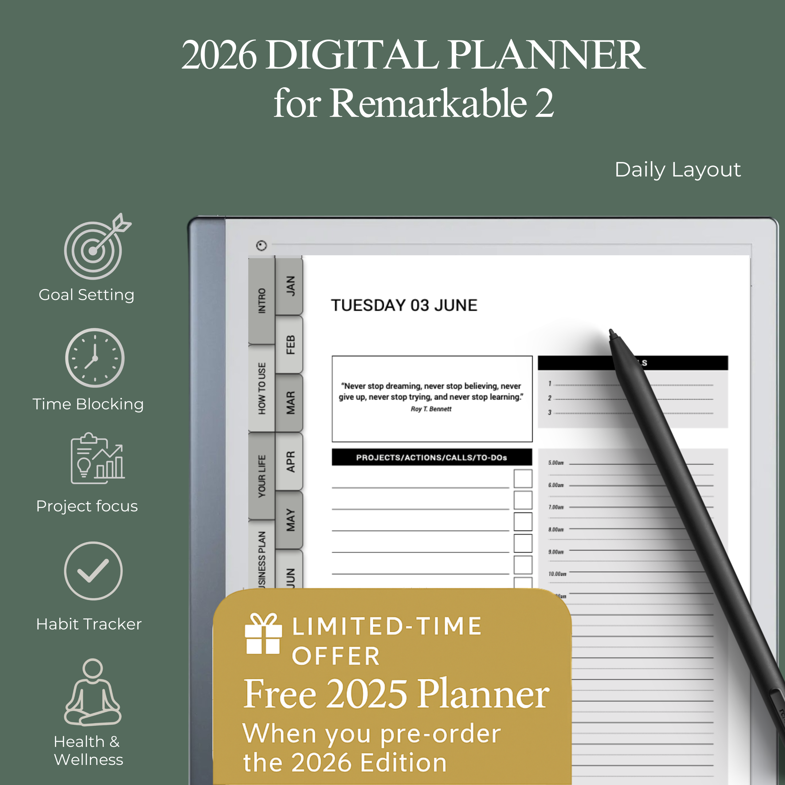 2025 Digital Planner for Remarkable 2 | MY PA Planner — MY PA | The ...