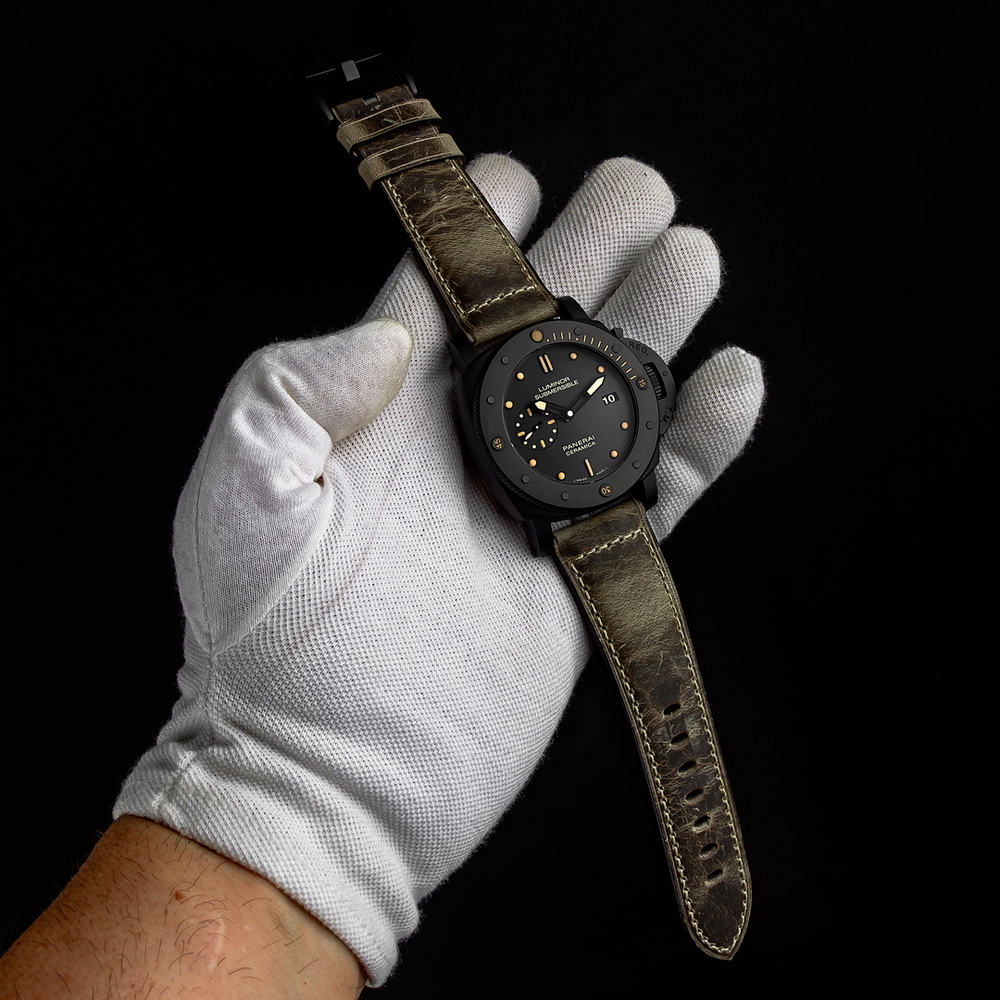 GRIGIO Strap for Panerai | GREY Leather — Alpha Chrono