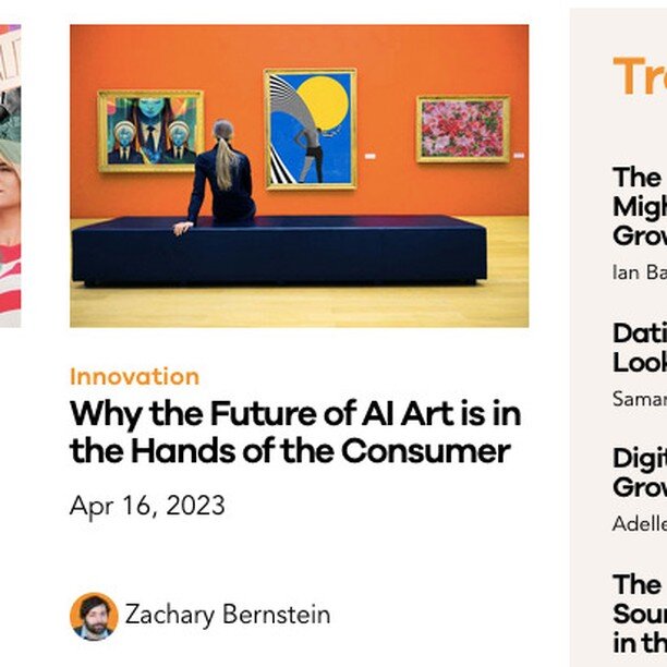 Wrote a new editorial for @newthinking_mag on the topic of AI Art from the POV of the consumer and... [squints] ...is that accompanying graphic a photo or an AI-generated picture?! Who knows anymore!

https://www.newthinking.com/innovation/why-the-fu