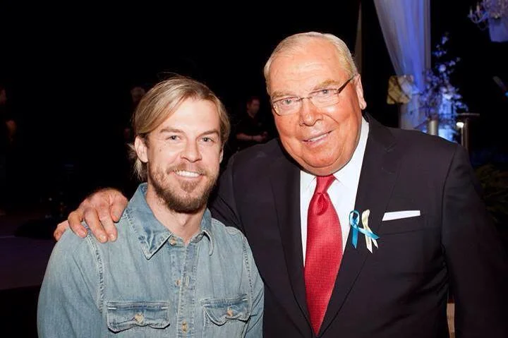 Pictured with the late John Huntsman.
