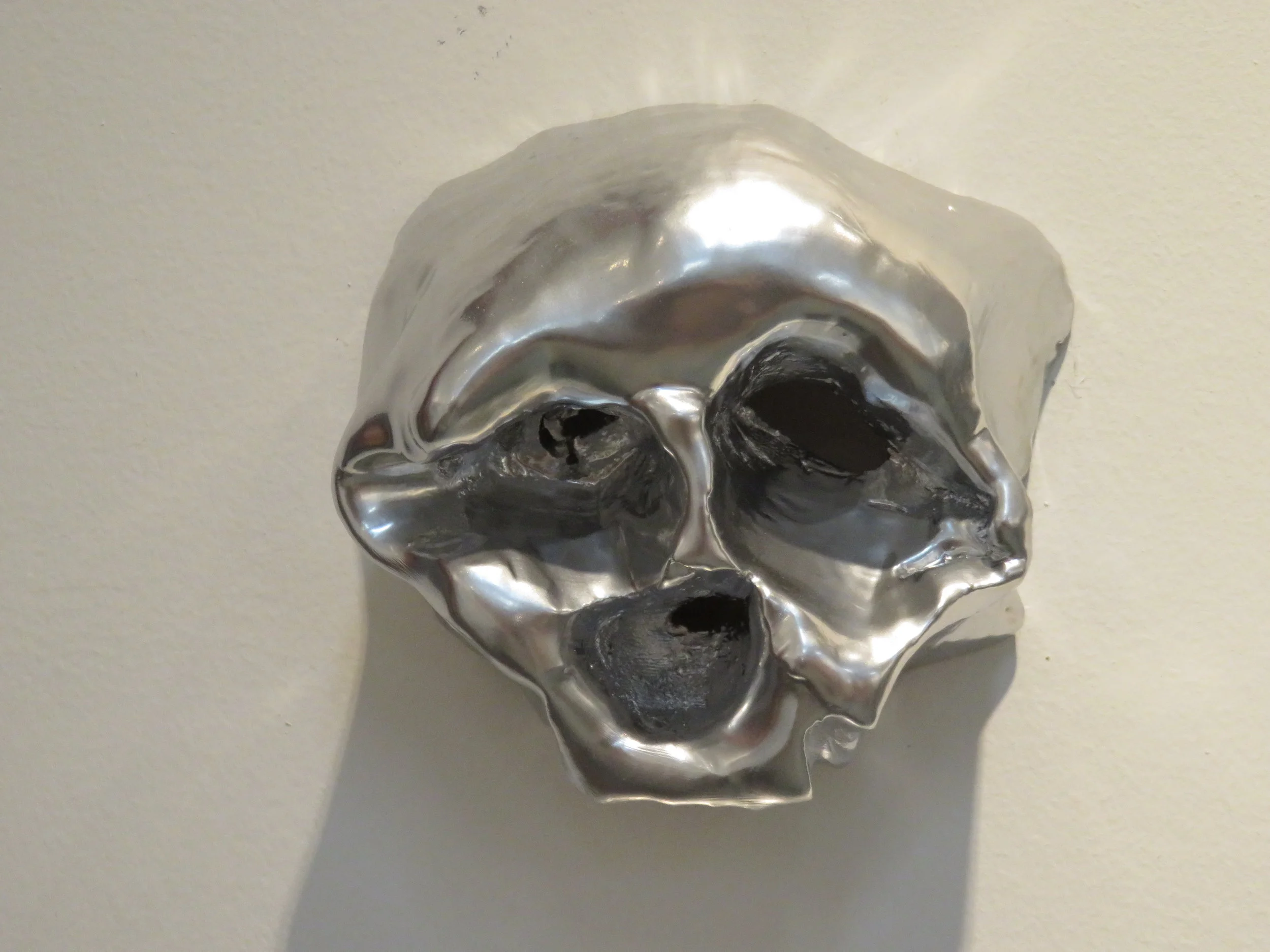    Future Objects (Skull),   enamel on earthenware, 3 x 4 x 4 inches, 2015 