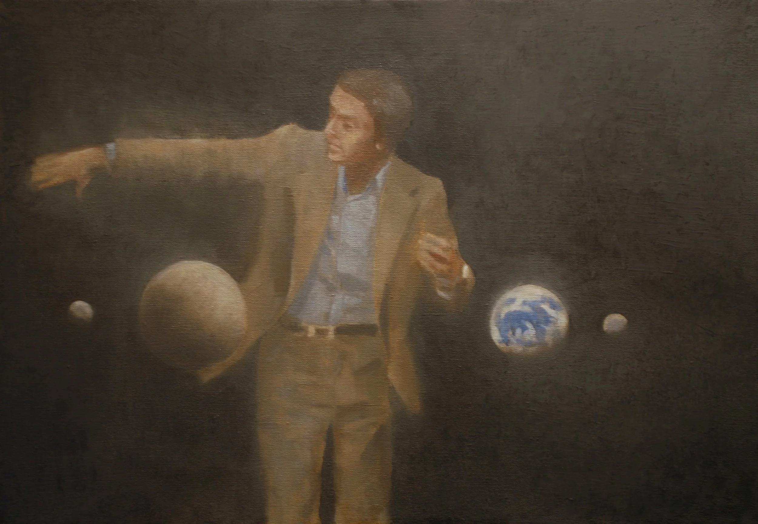    Carl Sagan,   oil on linen, 18 x 26 inches, 2010 