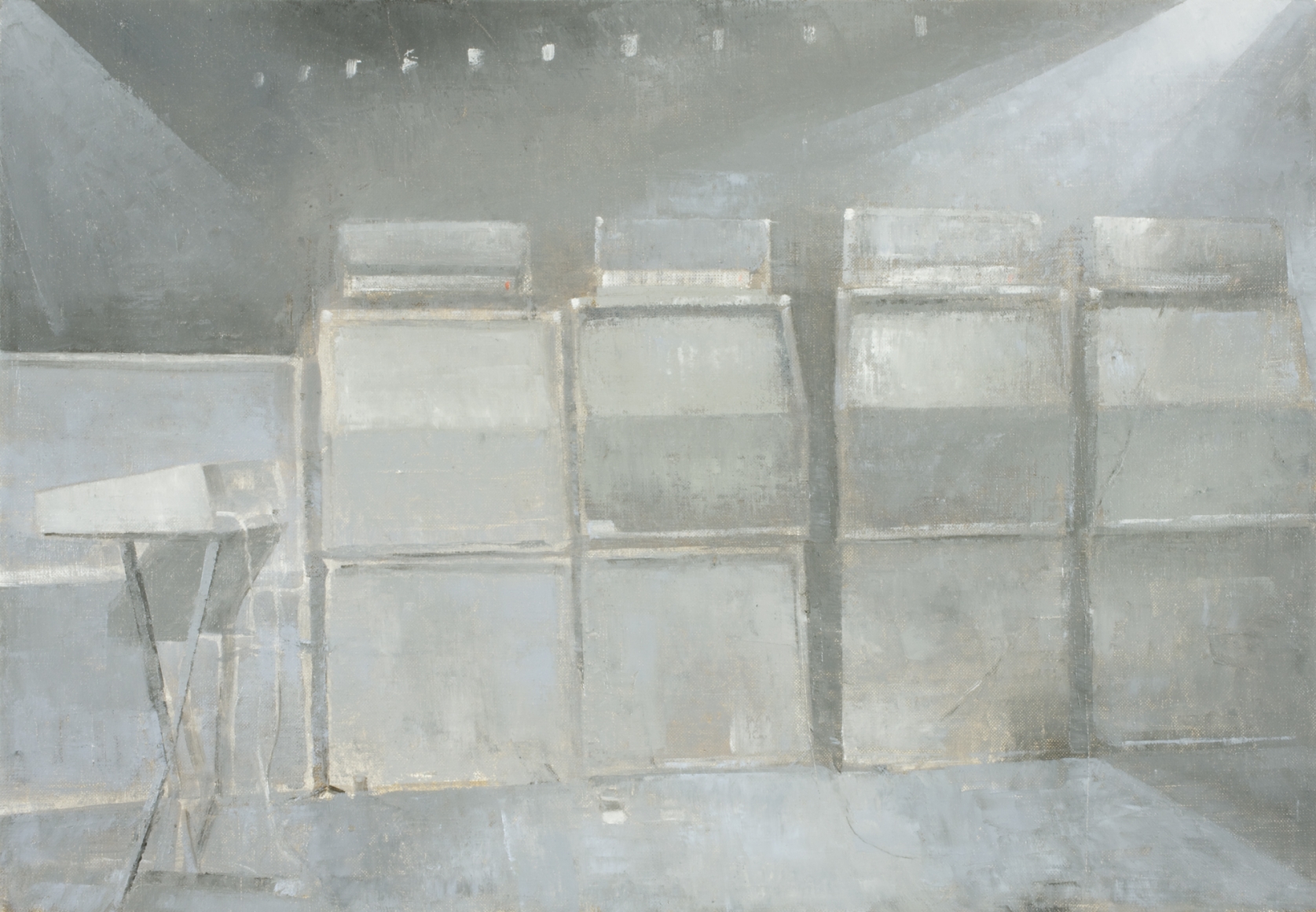 Amplifiers, oil on linen, 18 x 26 inches, 2008