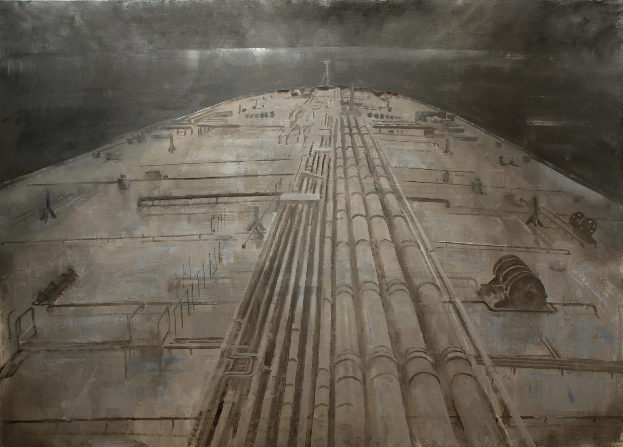 Tanker at Night , oil on linen, 60 x 84 inches, 2011