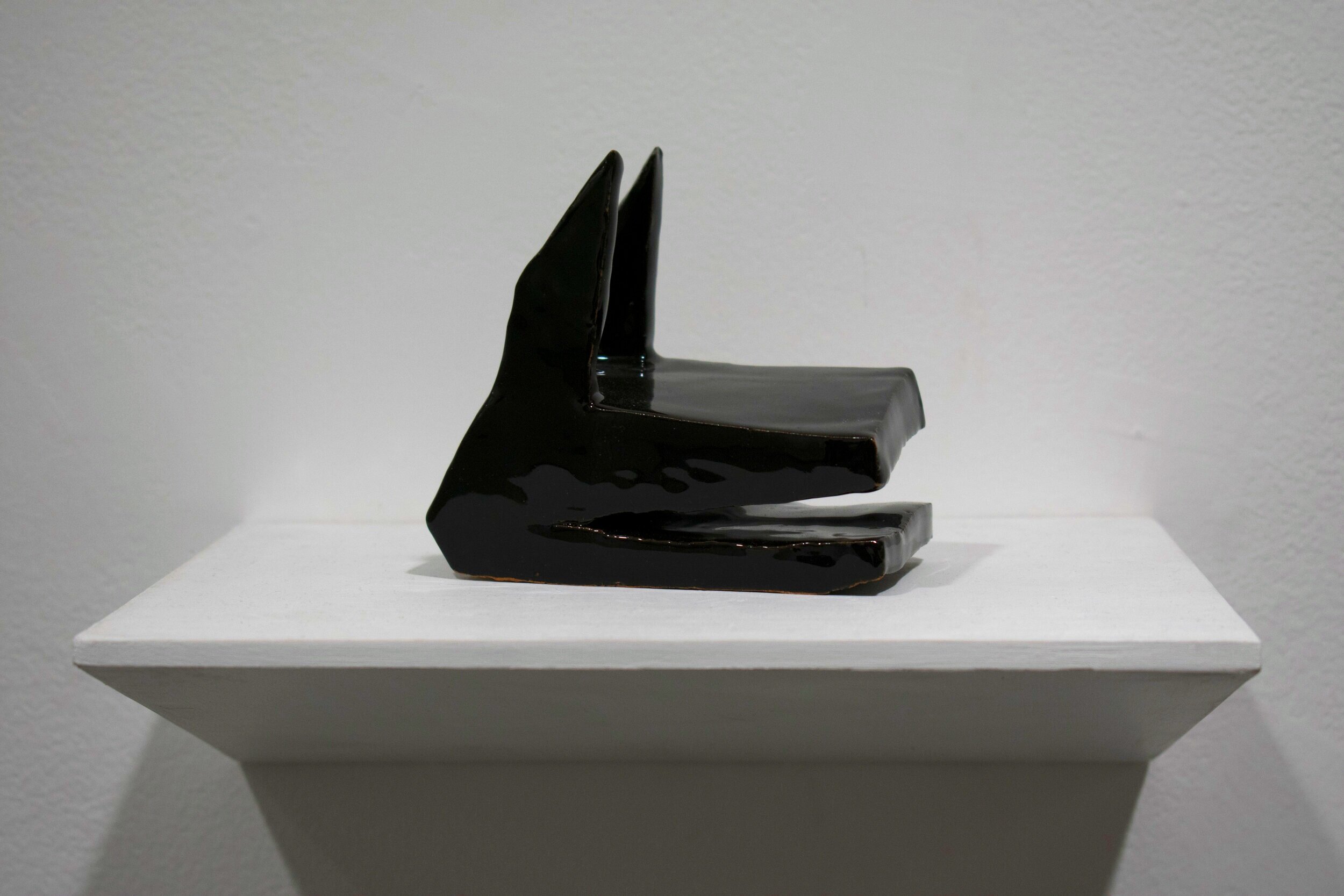    Jackal  , glazed earthenware, 5 x 4 x 3 inches, 2018 