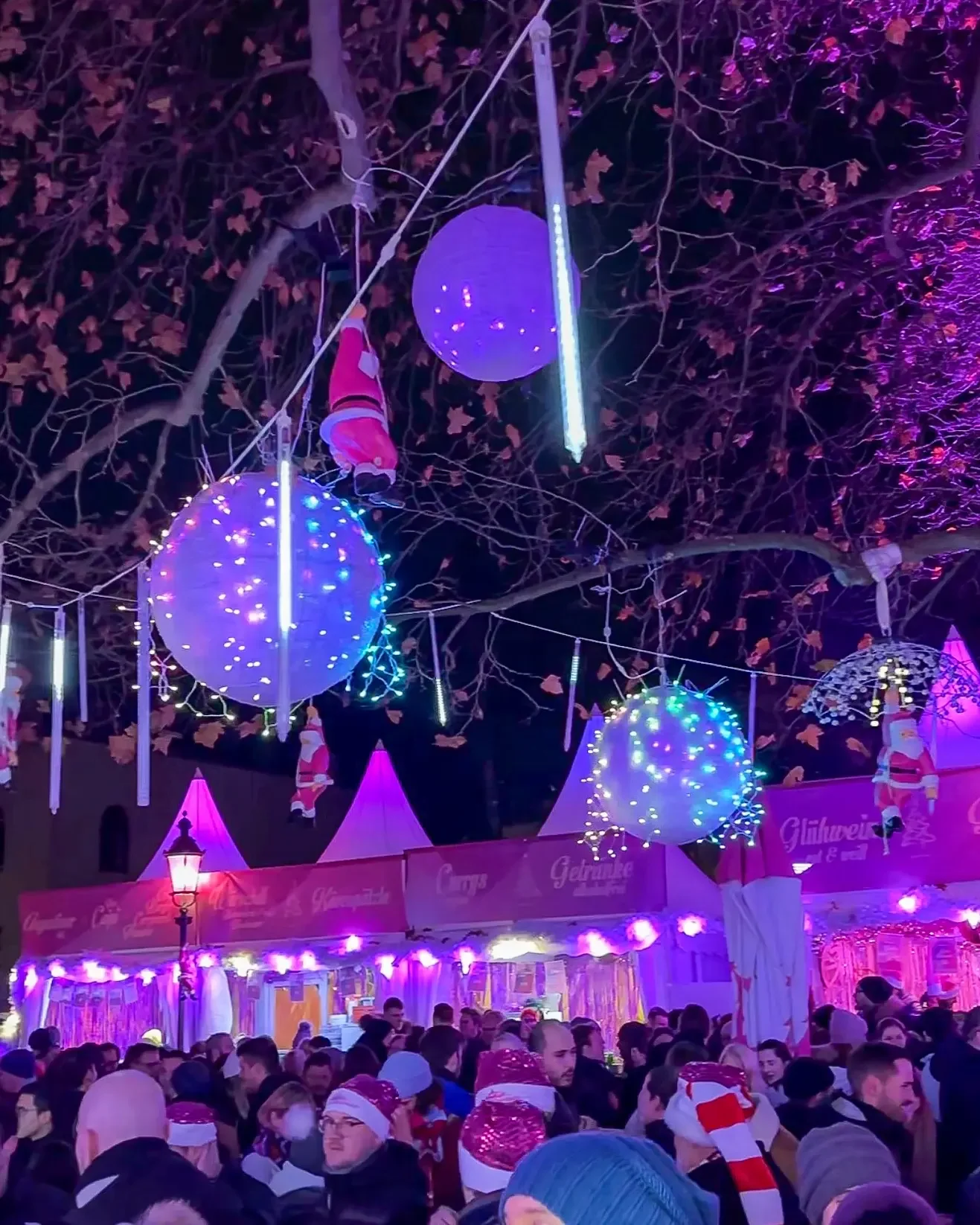 Pink Christmas Market in Munich, Germany