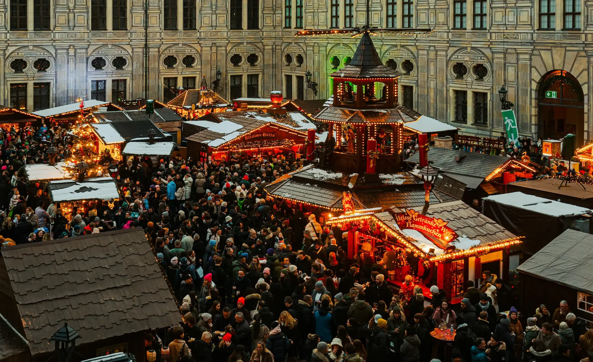 The Christmas Market at the Residenz in Munich, Germany