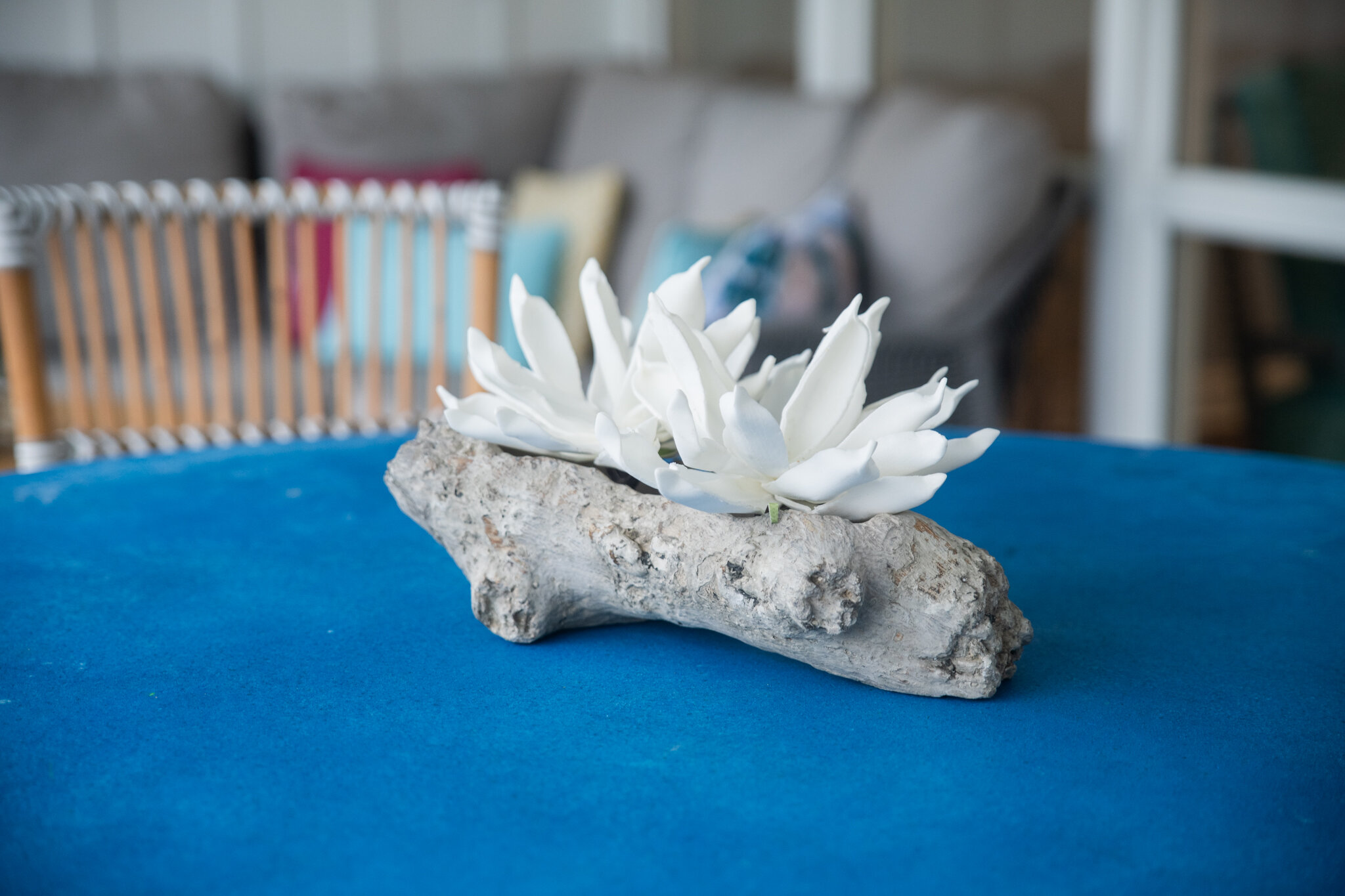 Dwell-Chic-Colorful-Coastal-Porch-Blue-Table-Detail-And-Driftwood-Accessory.jpg