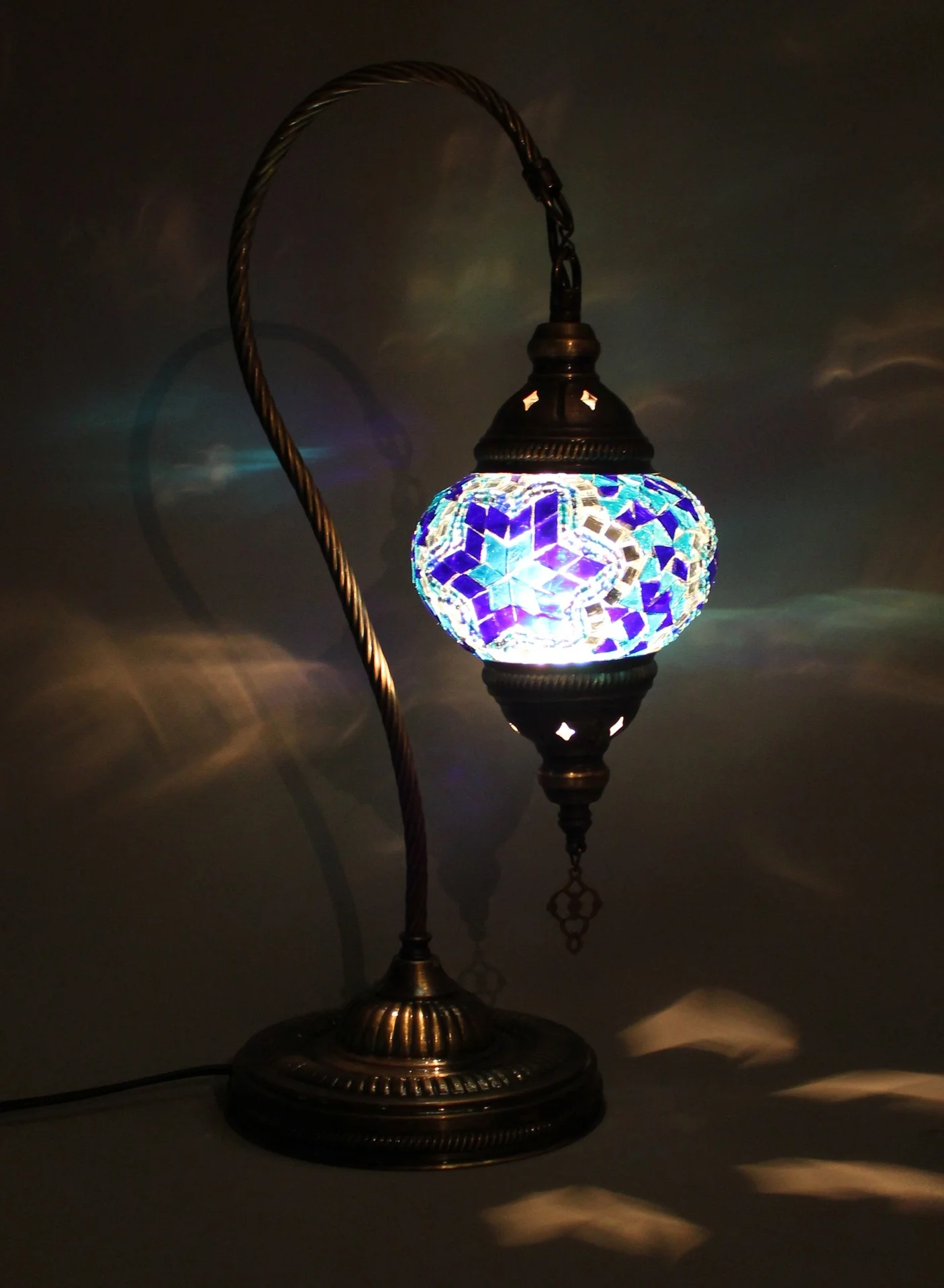 Single Gooseneck Hanging Turkish hand-made table lamp