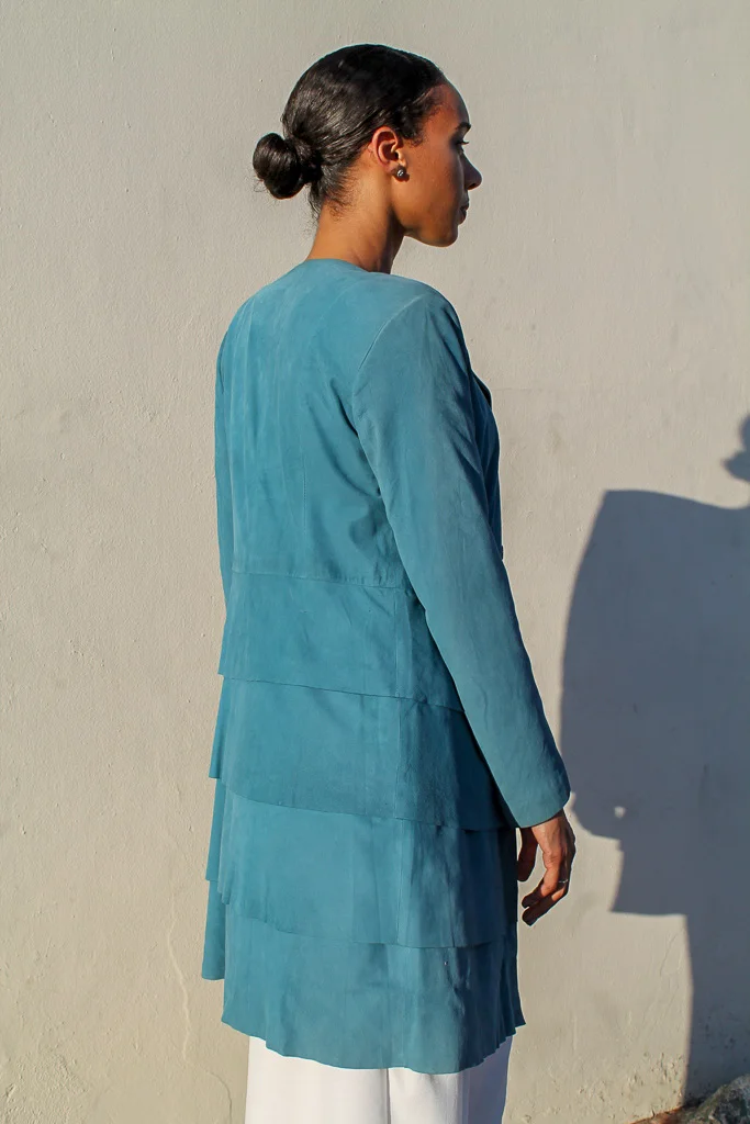Layered Suede Coat