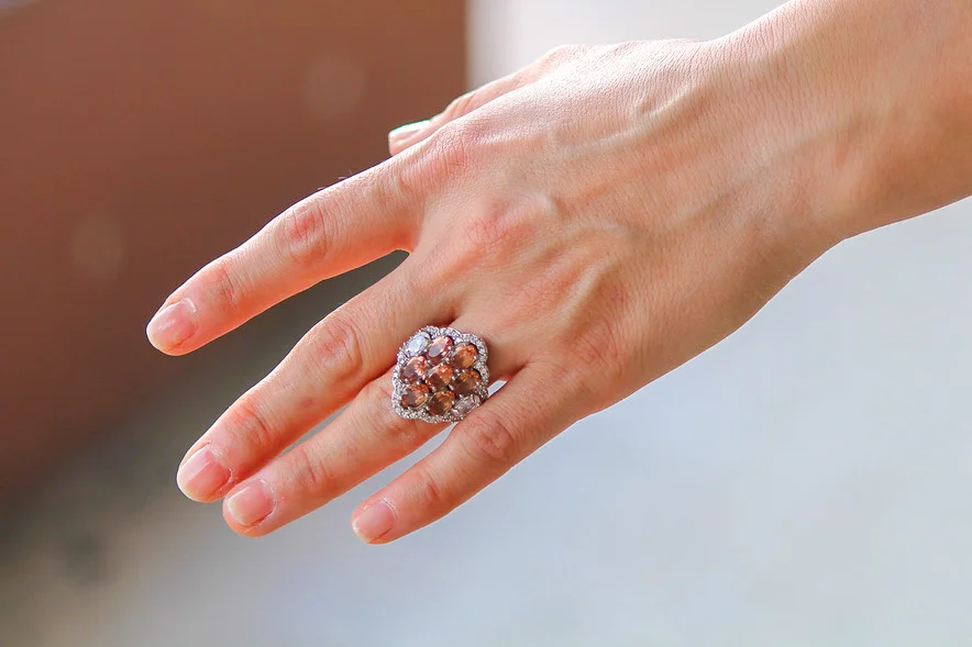 Multiple Round Cut with Halo Zultaine Ring, 9.03 TCW