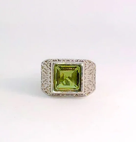 Men's Sqaure Cut Zultanite Ring, 8.30 TCW