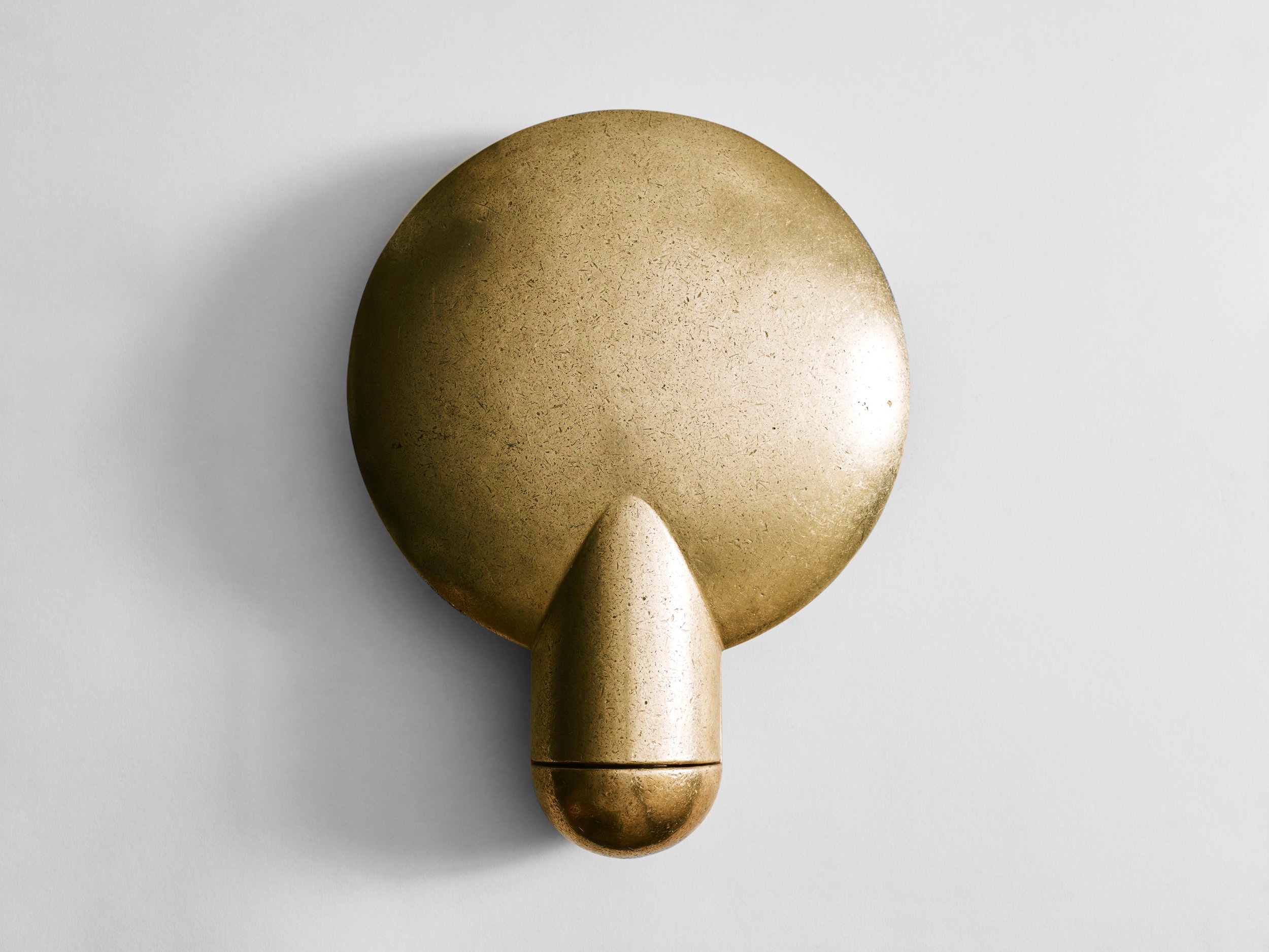 Henry Wilson Surface Wall Sconce, sand-cast bronze. 