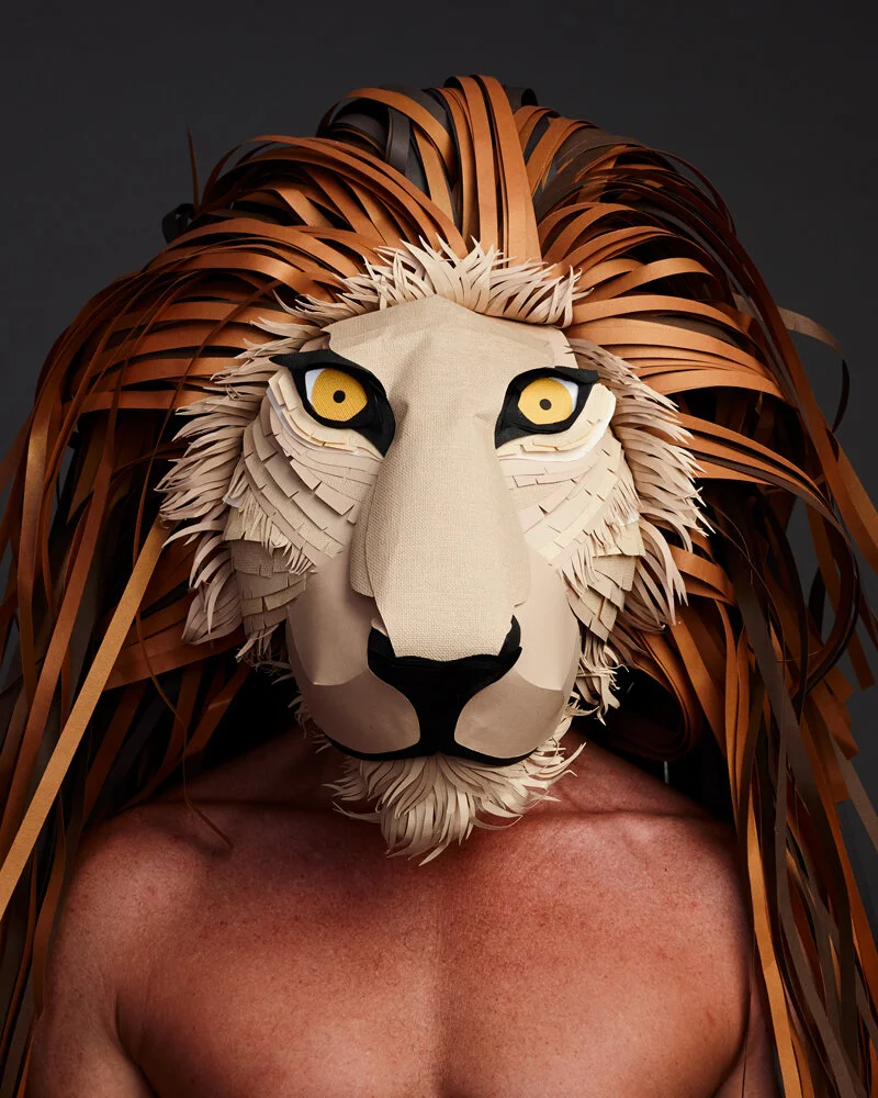 Lion mask from Big Cats, by Studio Paperform for Hermés.
