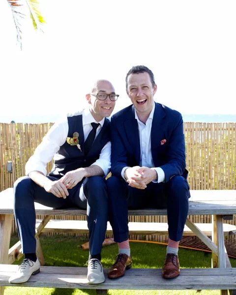 Adam and husband Mike. Photo: Katie Kaars