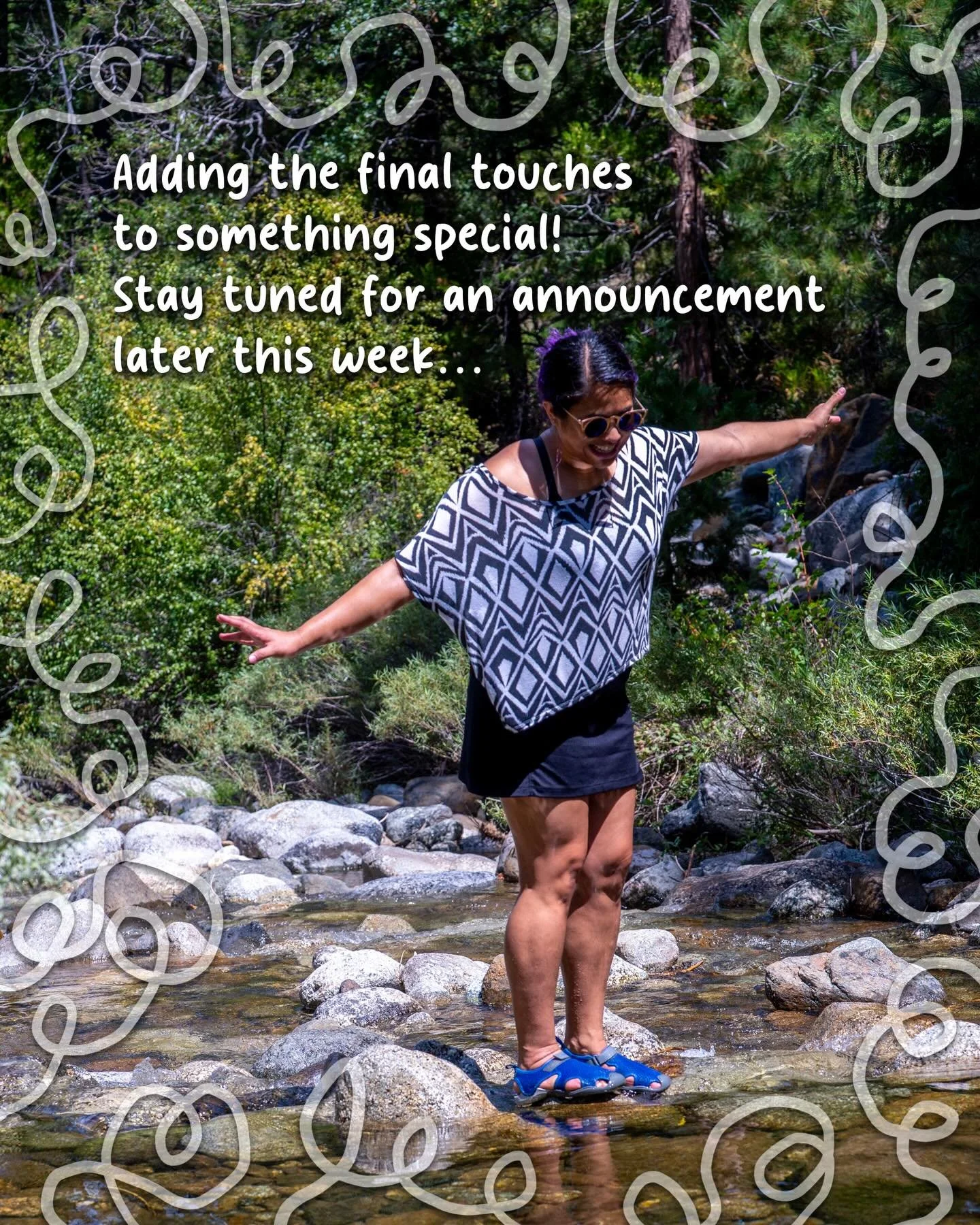 Almost ready to reveal this! 🎁

Stay tuned!

Image Description: Nirel frolics in the creek.

#AAPIWellness #SFBayArea #RestorativeYoga #YogaTeacher #RestIsResistance