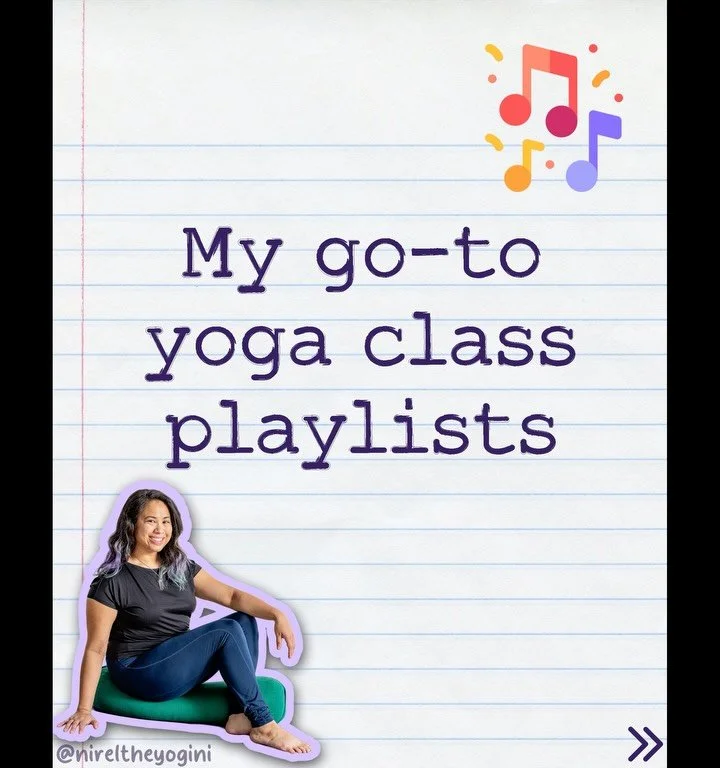 A little peek into what&rsquo;s playing while I teach 🎧 

These are some of my go-to playlists before, during, and after class.

❓Teachers, what&rsquo;s on your playlist?

1st photo: Nirel introducing her go-to yoga class playlists.
2nd photo: Sunny
