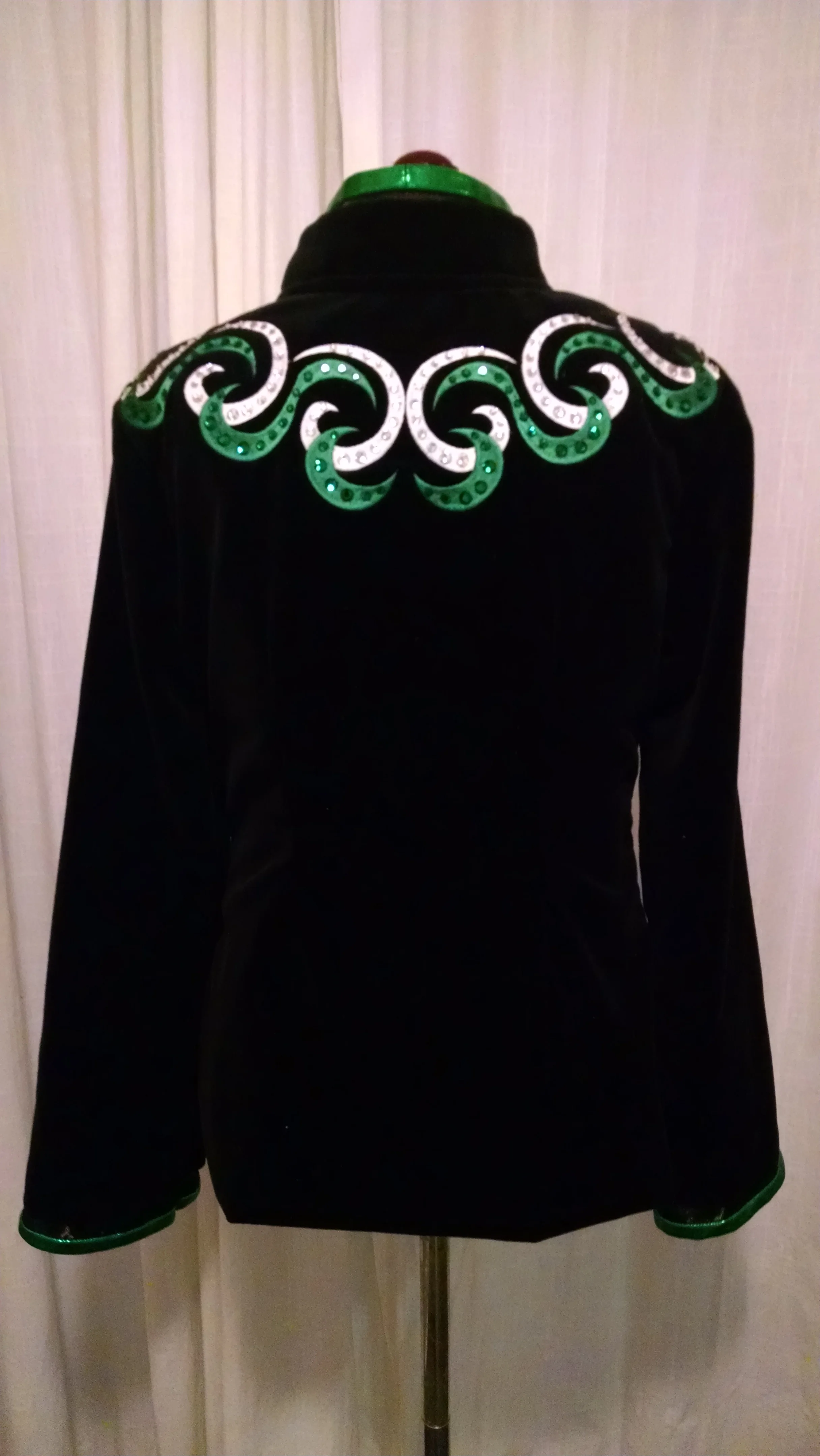 Green, White, and Black Irish Dance Jacket