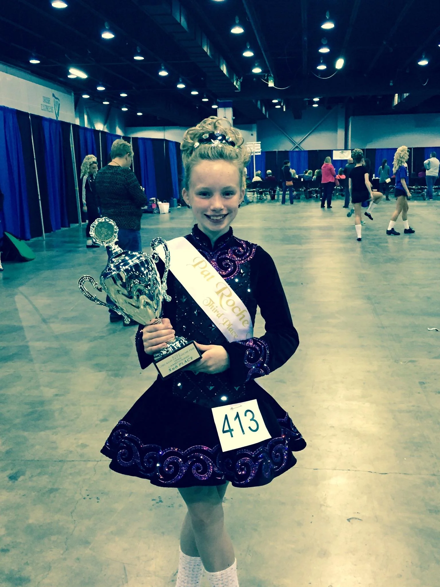 Black and Pink Irish Dance Dress