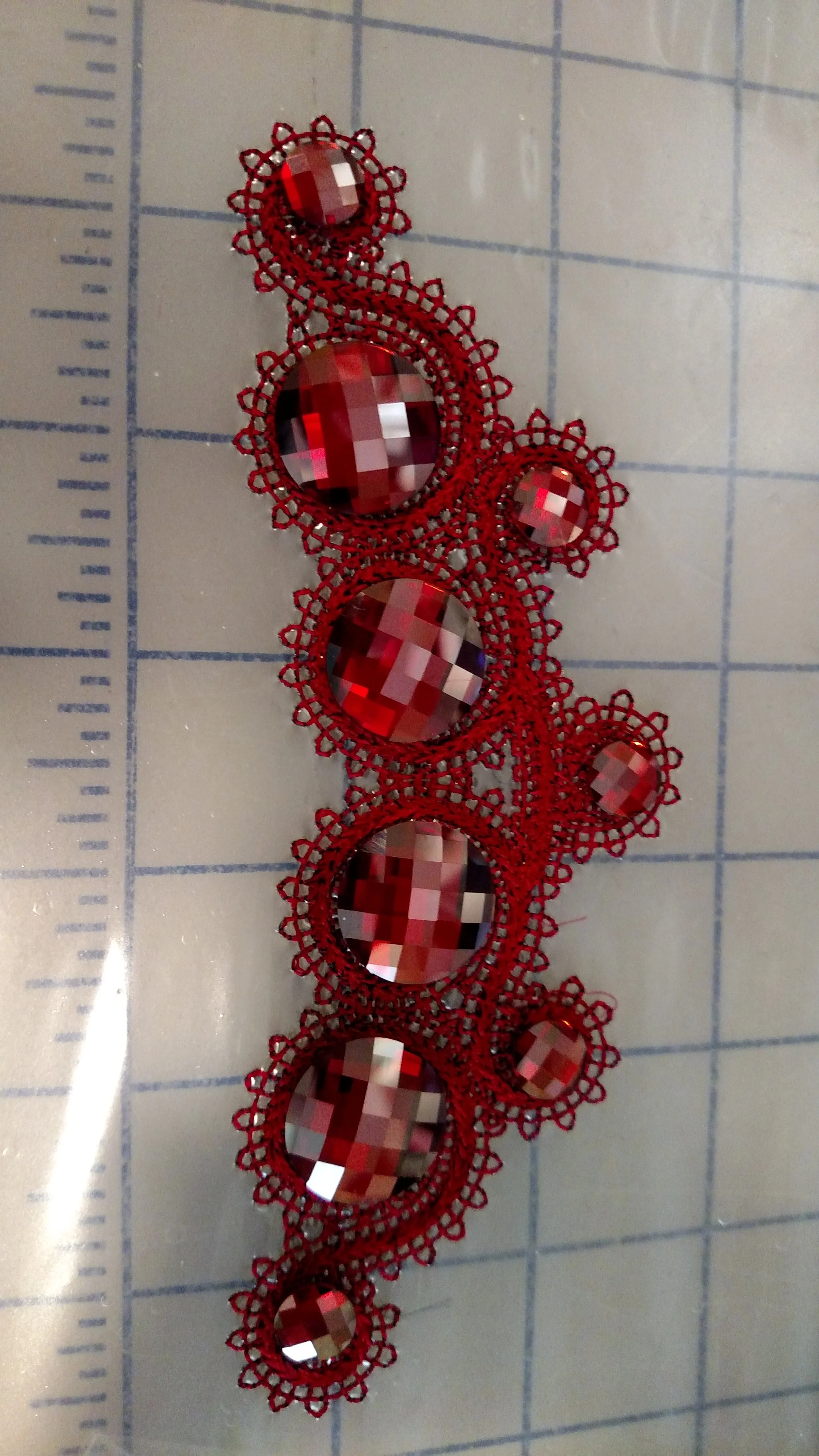 Embroidered hair piece