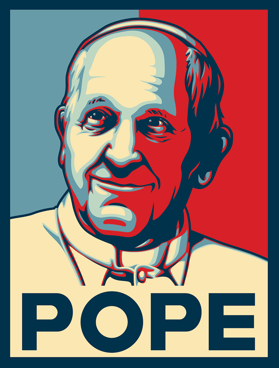 Poster Celebrating Pope Visit to Philadelphia