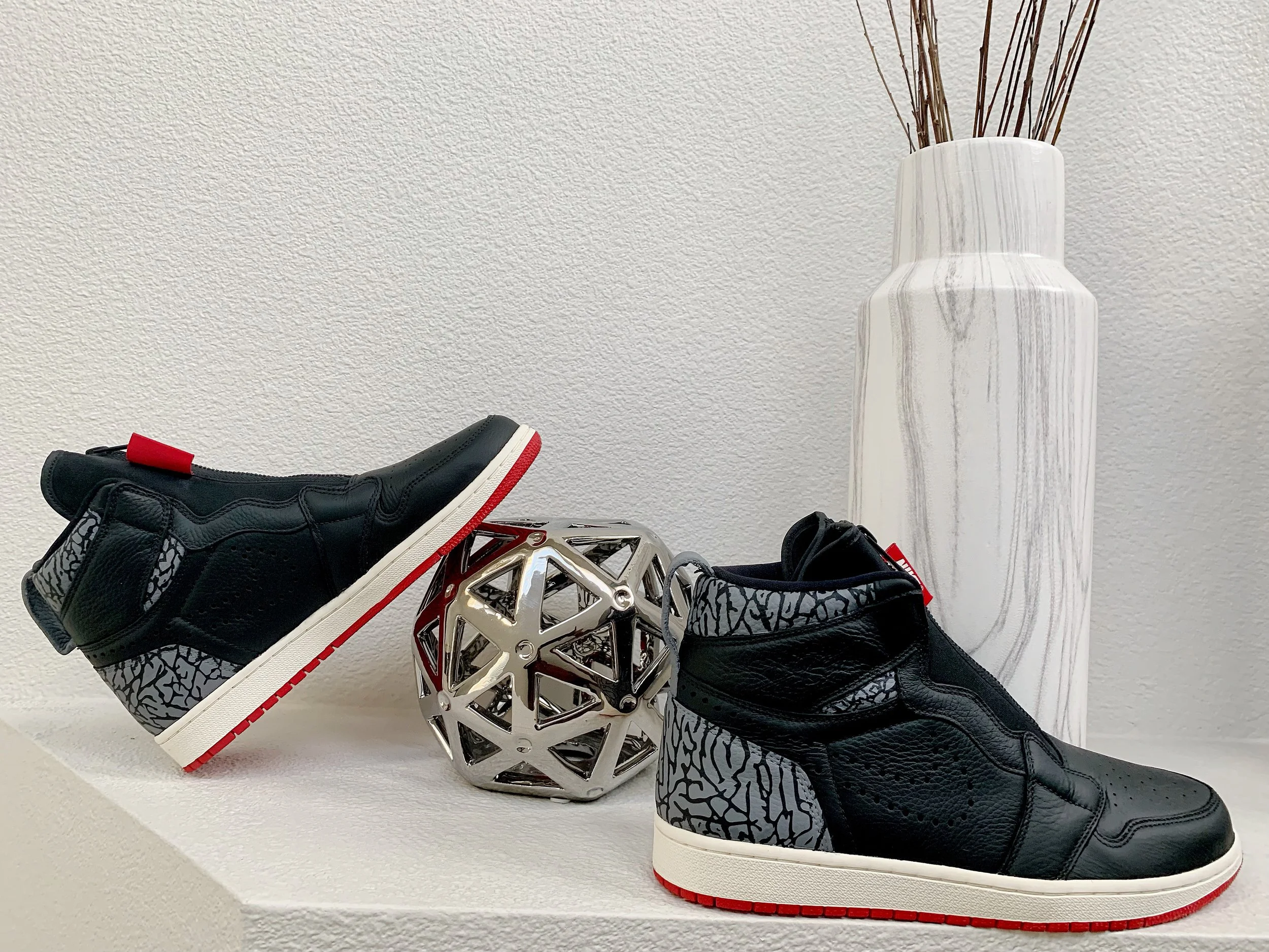 Black Cement Jordan 1 Zip