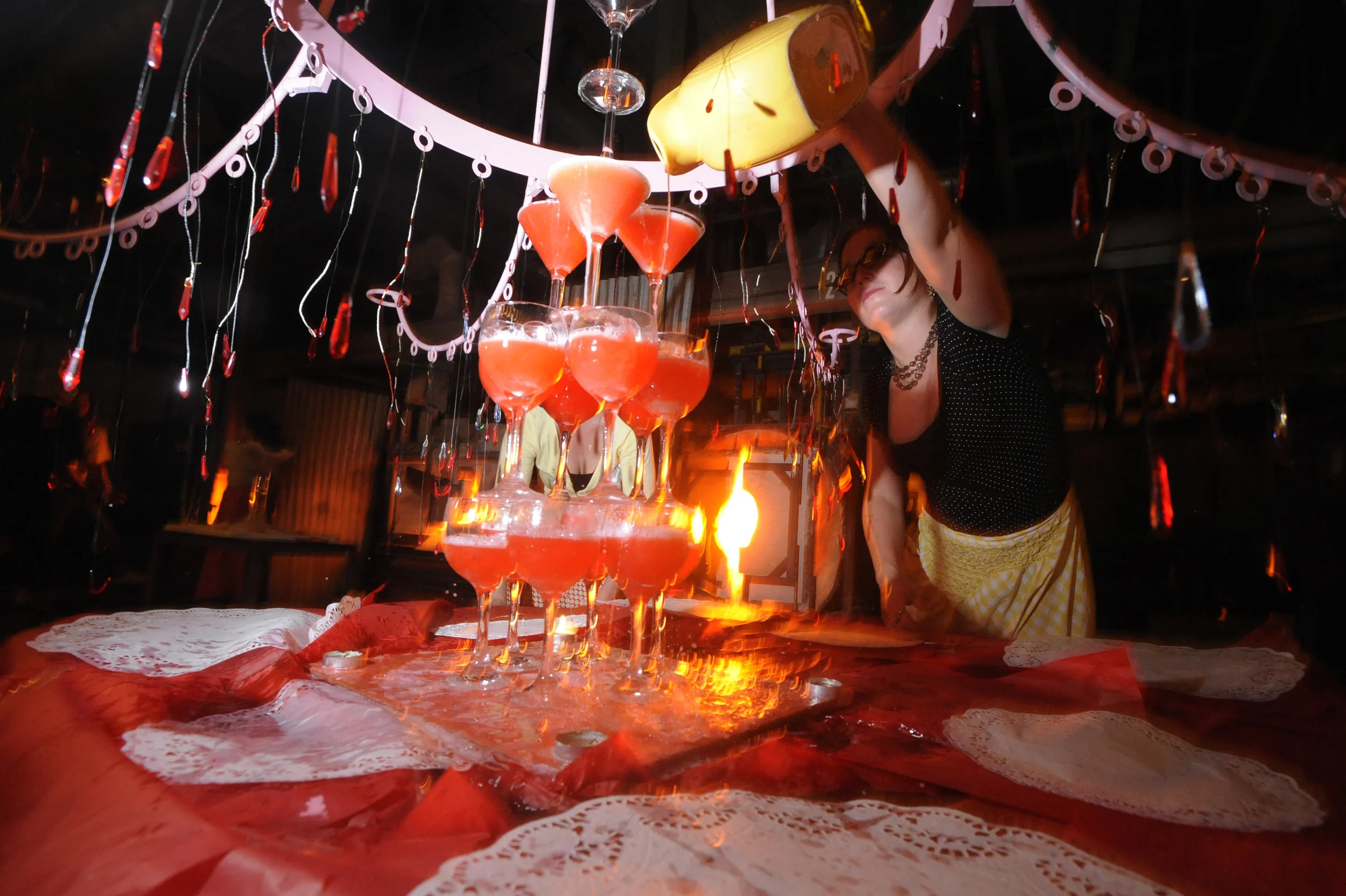 Pink Champagne Tower
